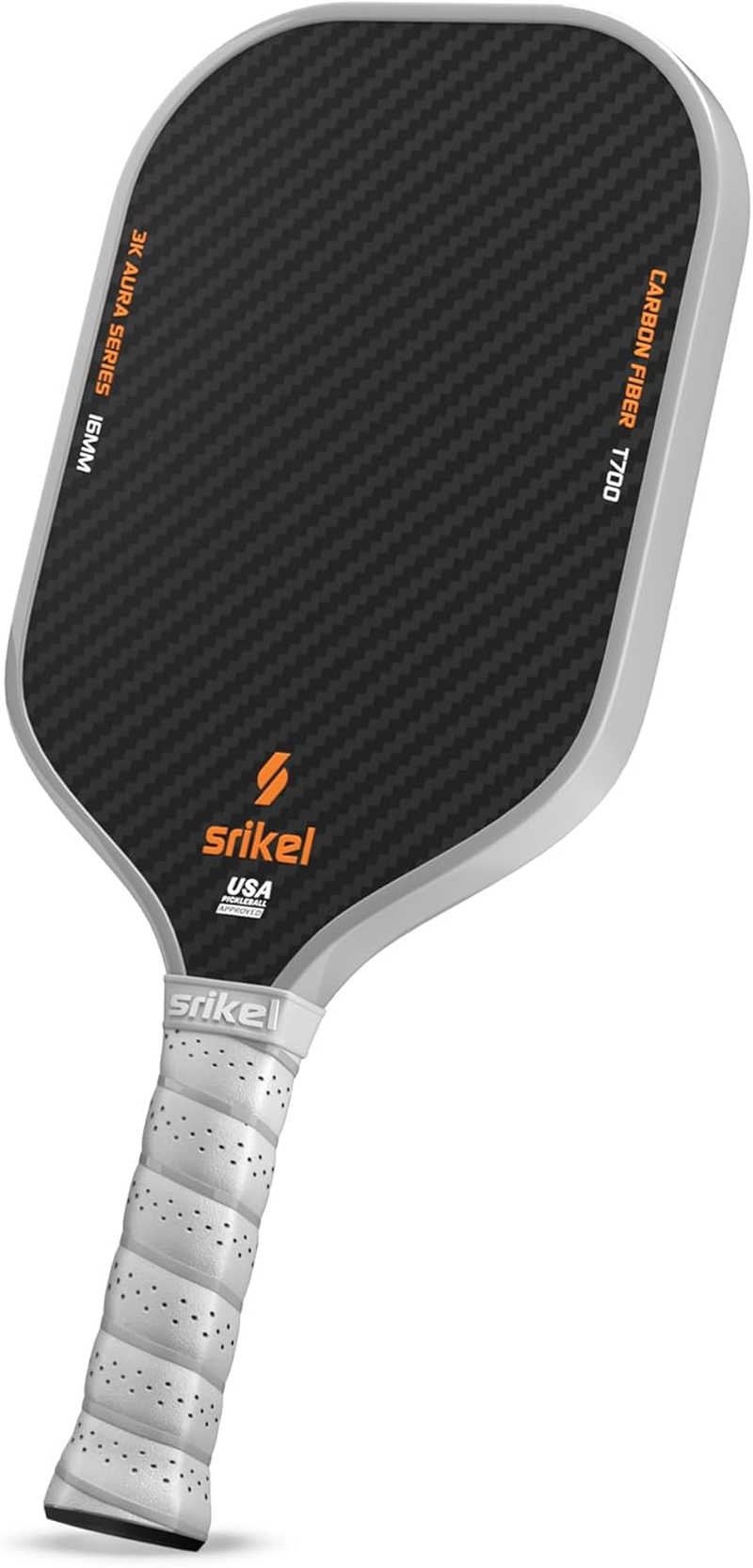 Carbon Fiber Pickleball Paddle 3K Thermoformed Raw Carbon Fiber Pickleball Paddle Lightweight Pickleball Rackets 16Mm Polypropylene Honeycomb Core Designed for Great Spin Power&Control image number 1