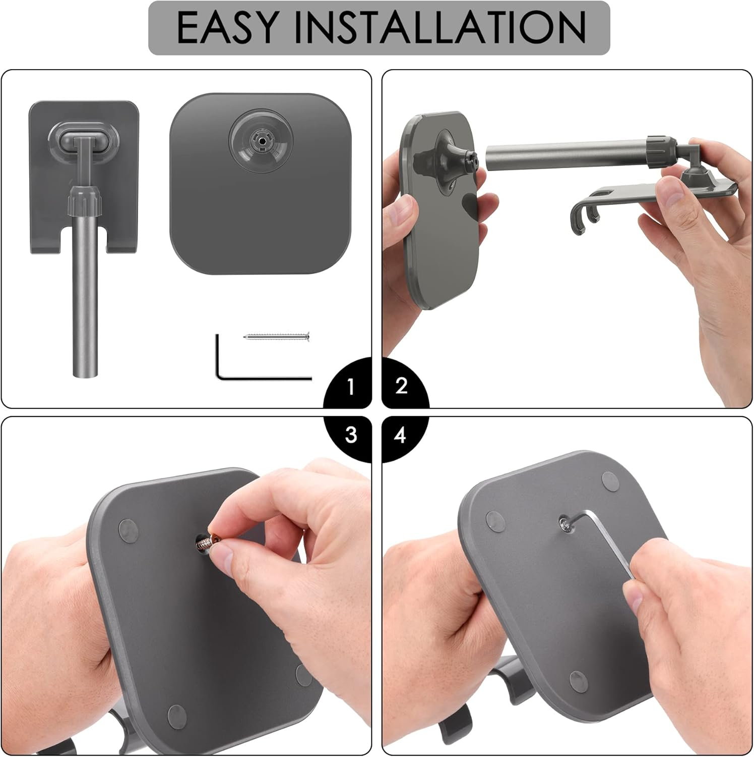 Doboli Cell Phone Stand, Phone Stand for Desk, Phone Holder Stand Compatible with Iphone and All Mobile Phones Tablet, Gifts for Adults Women Men Mom Wife, Space Gray image number 1