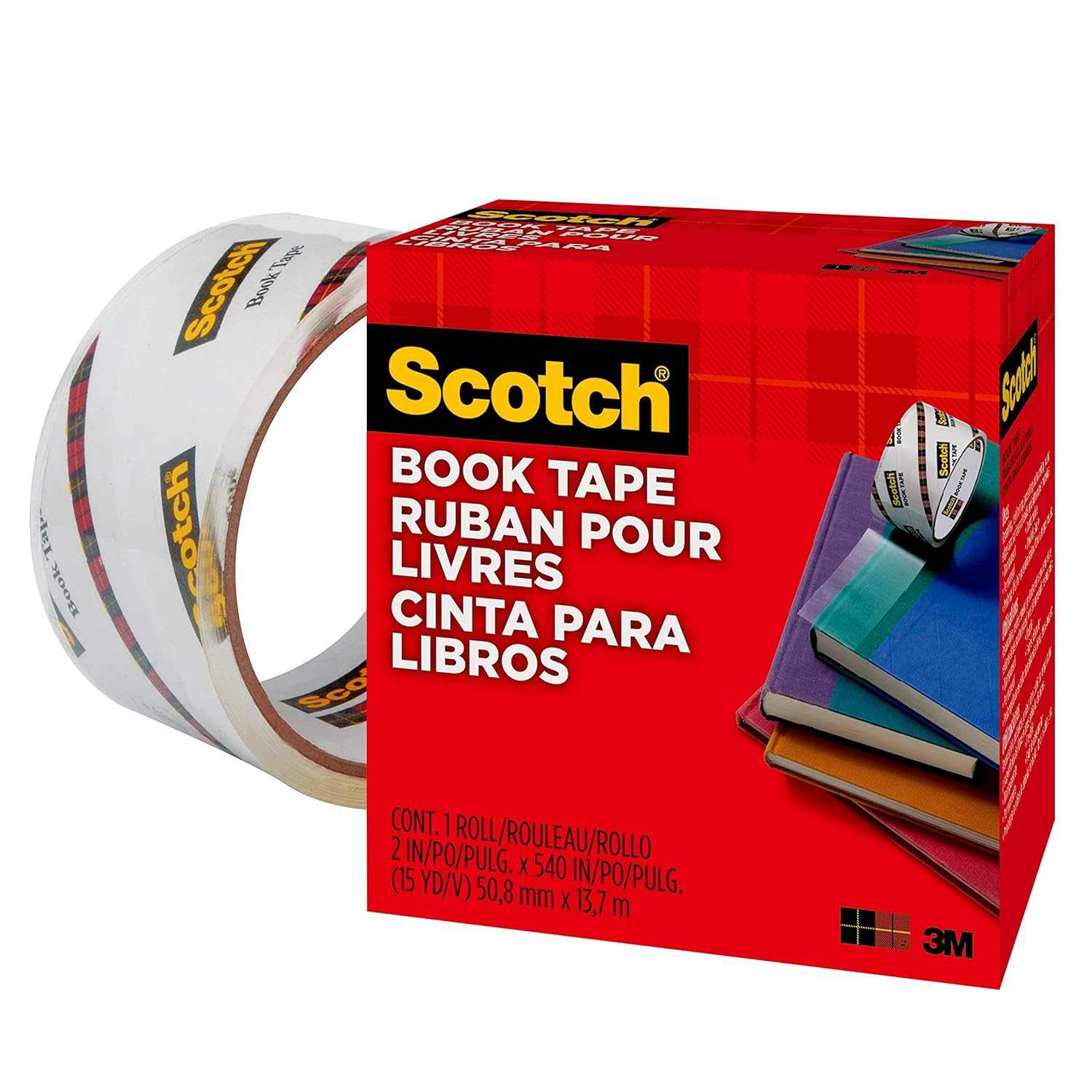 3M Scotch 845 50 Transparent Book Tape, Thick, 2.0 Inches (50.8 Mm) X 5.3 Ft (13.7 M) image number 2