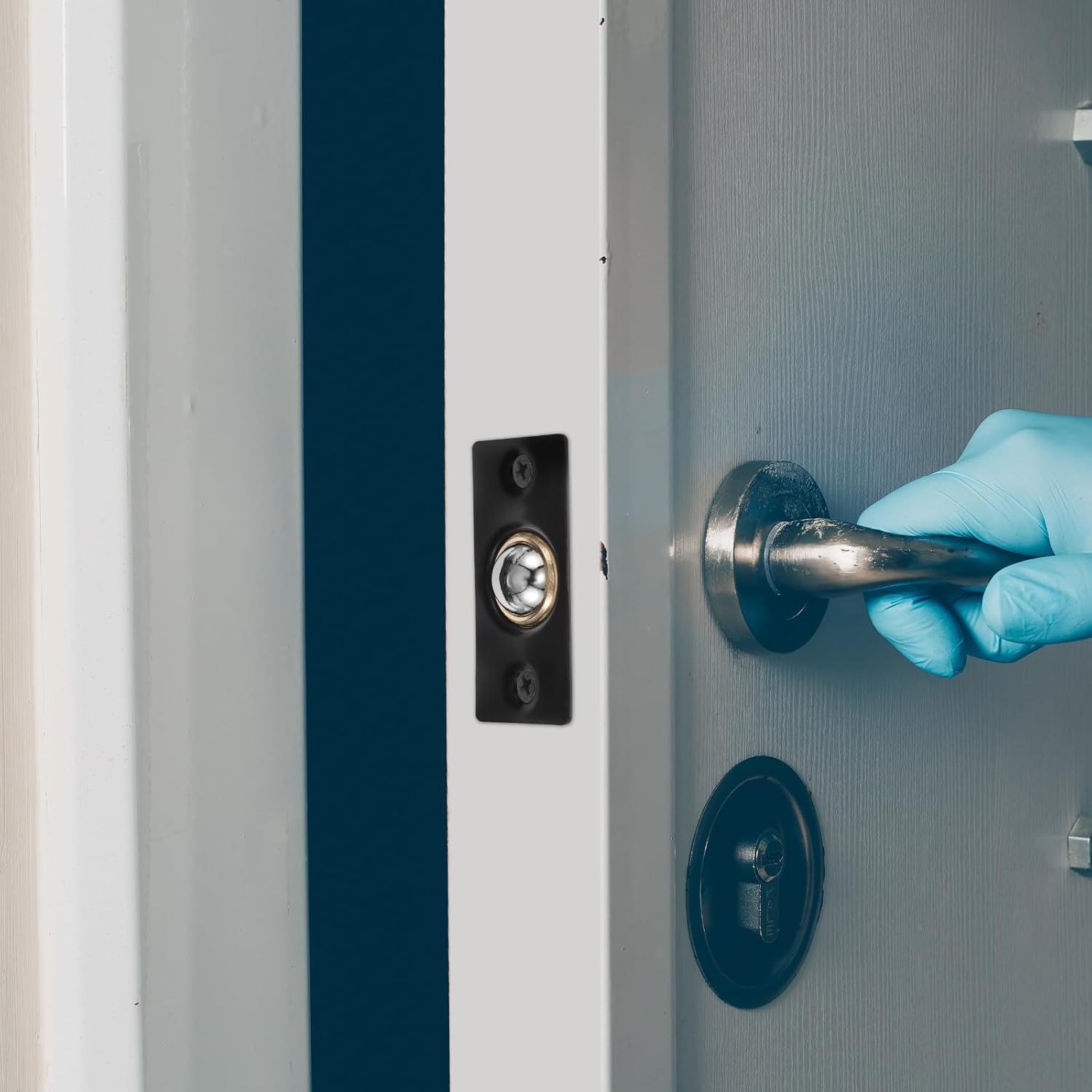 Ciieeo 4Pcs Adjustable Stainless Steel Ball Roller Catch Door Latches with Copper Ball Silent Door Tension Hardware for Interior Cabinet And image number 6