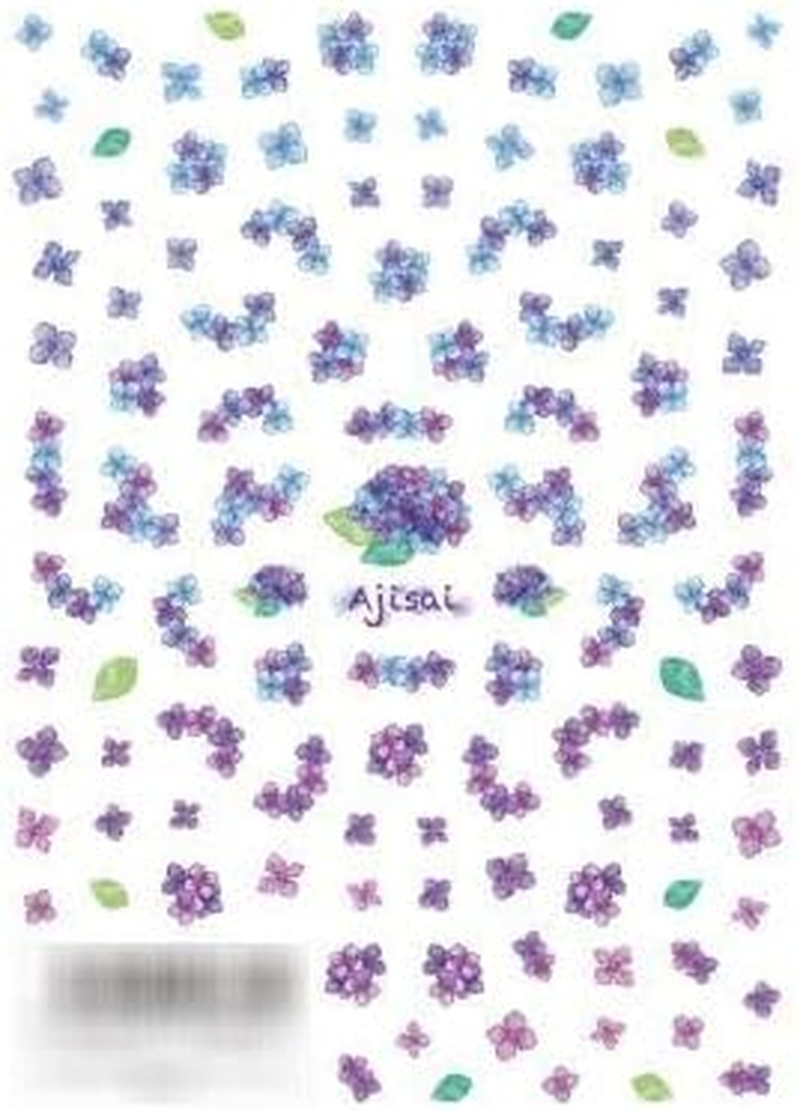 TSUMEKIRA NN-AJI-101 Nail Stickers, Hydrangea, Blue/Purple, 1 Sheet (X 1) image number 2