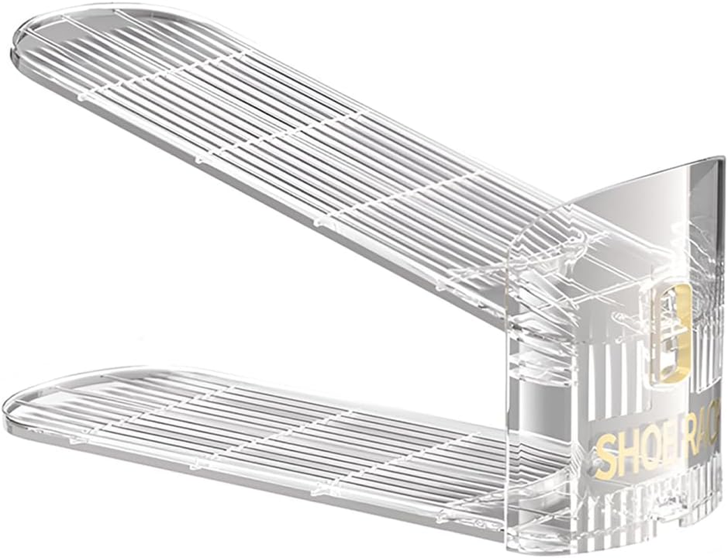 12 Pack Separable Shoe Rack, Adjustable Shoe Stacker, Portable Shoe Slots Organizer, Shoe Stacker Holder Storage, Suitable for Closet Organization (27.2*10*12 CM, Clear） image number 5