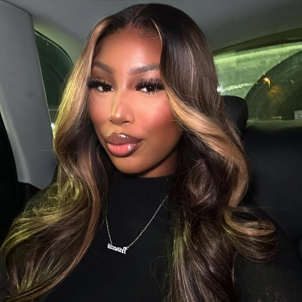 13X6 Front Wig, High Reflex Lace Front Wig, Pre Drawn Human Hair, 180 Density, Ash Blonde, Wavy Human Hair Wigs image number 5