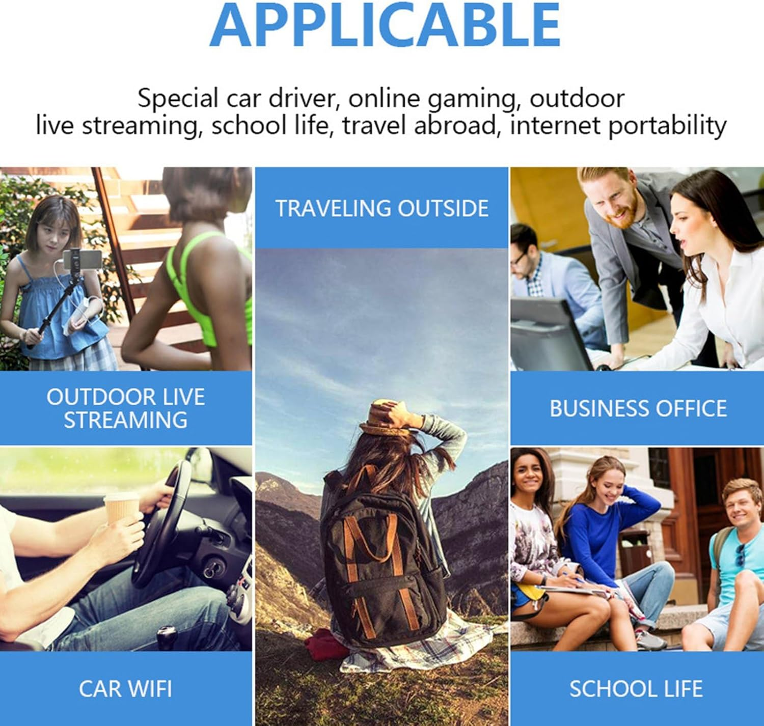 Jectse 4G Mobile Wifi Hotspot, Portable 4G Router Wireless 4G Mobile Router with Time Display, 4000Mah Battery for Travel Outdoor Business Trips Connects 8 Devices image number 3