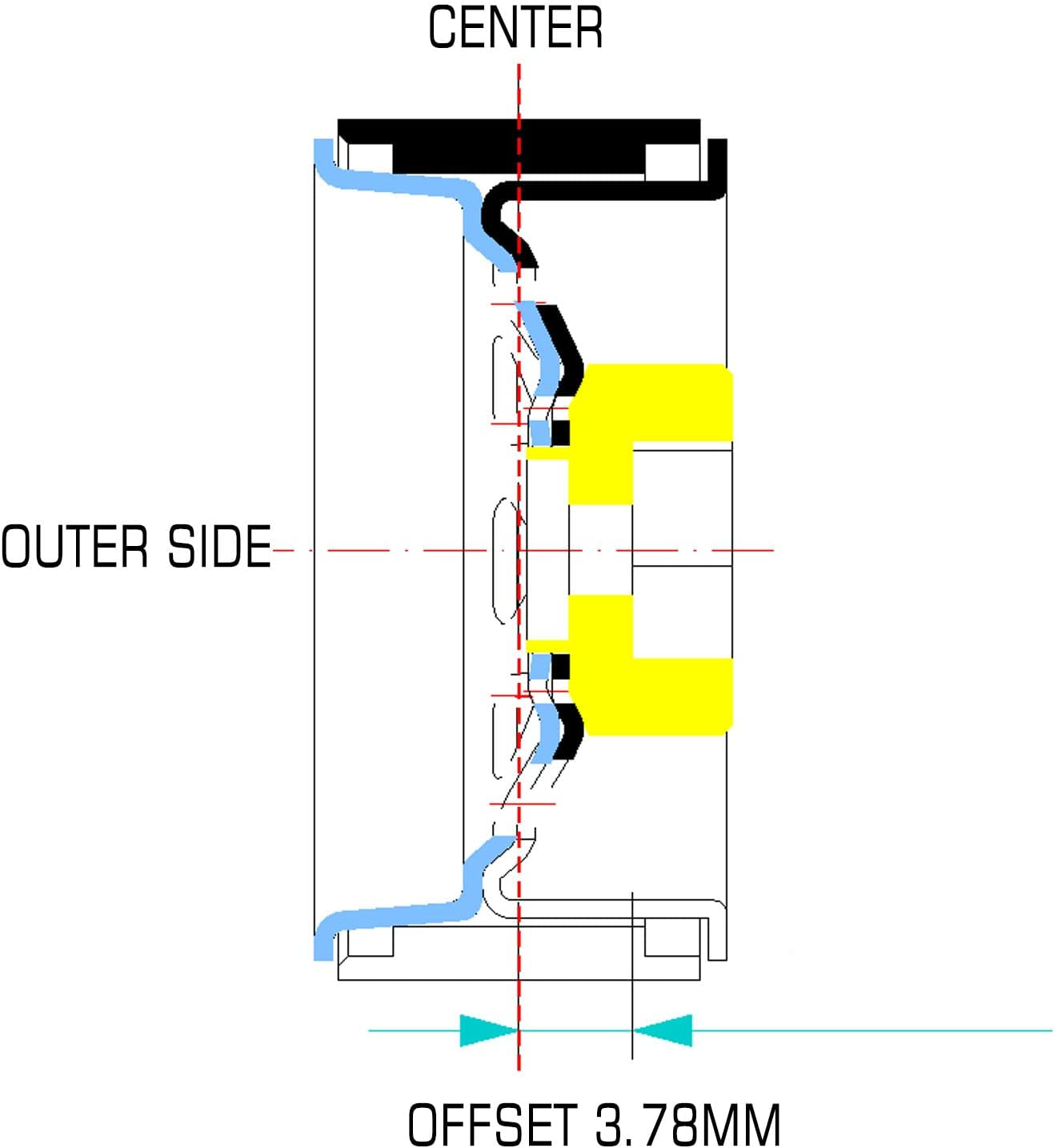 INJORA 1.0 Beadlock Wheel Stamped Steel Beadlock Deep Dish 1.0" Wheels for Axial SCX24 Gladiator Deadbolt Bronco C10 JLU Upgrade Parts(Silver)