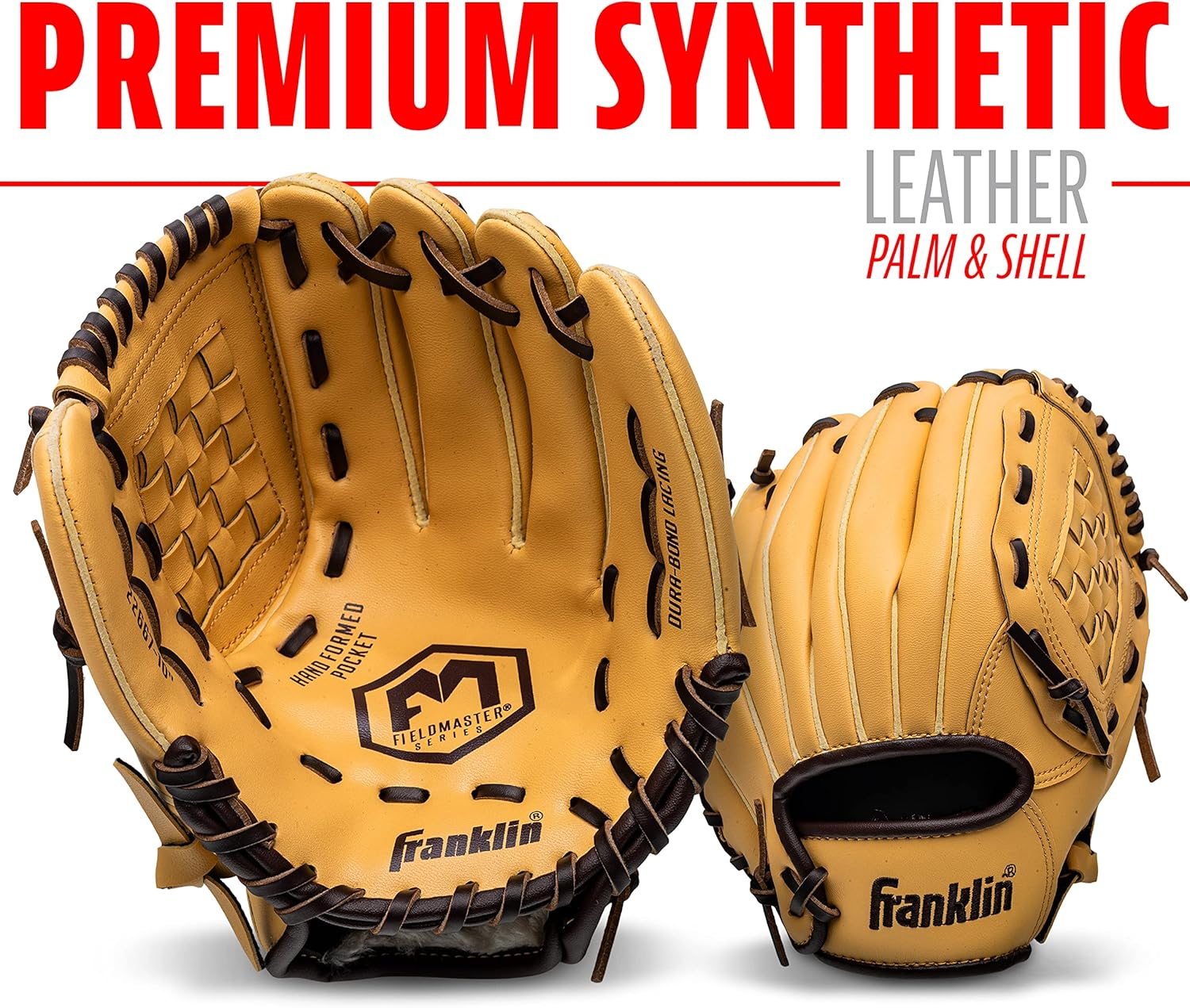 Franklin Sports Baseball and Softball Glove - Field Master - Baseball and Softball Mitt image number 4