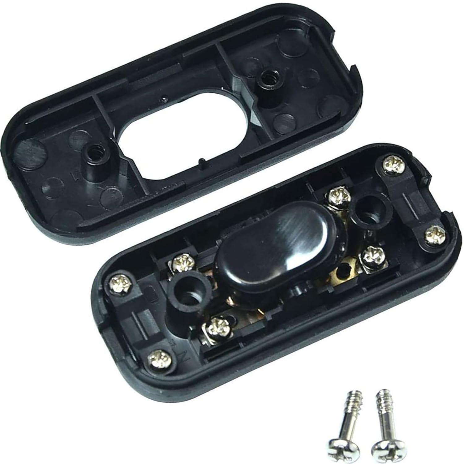 Tunghey 6Pack Inline Cord Switch, On-Off DPST Control Lamp Switch for Bedroom Table Lamp Desk LED Lights