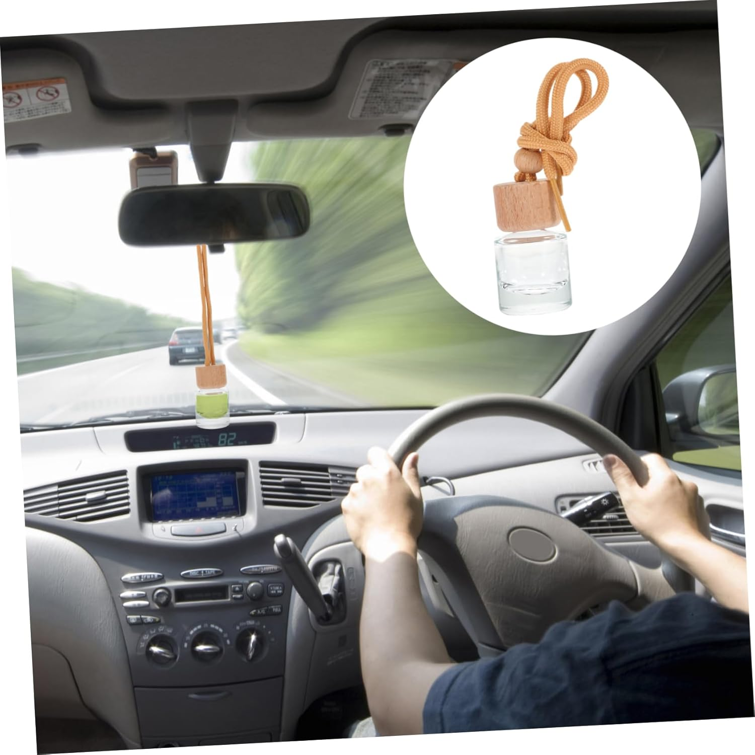 10Pcs Perfume Bottle Pendants for Car Diffuser Empty Glass Bottles Hanging Accessories for Car Air Freshener