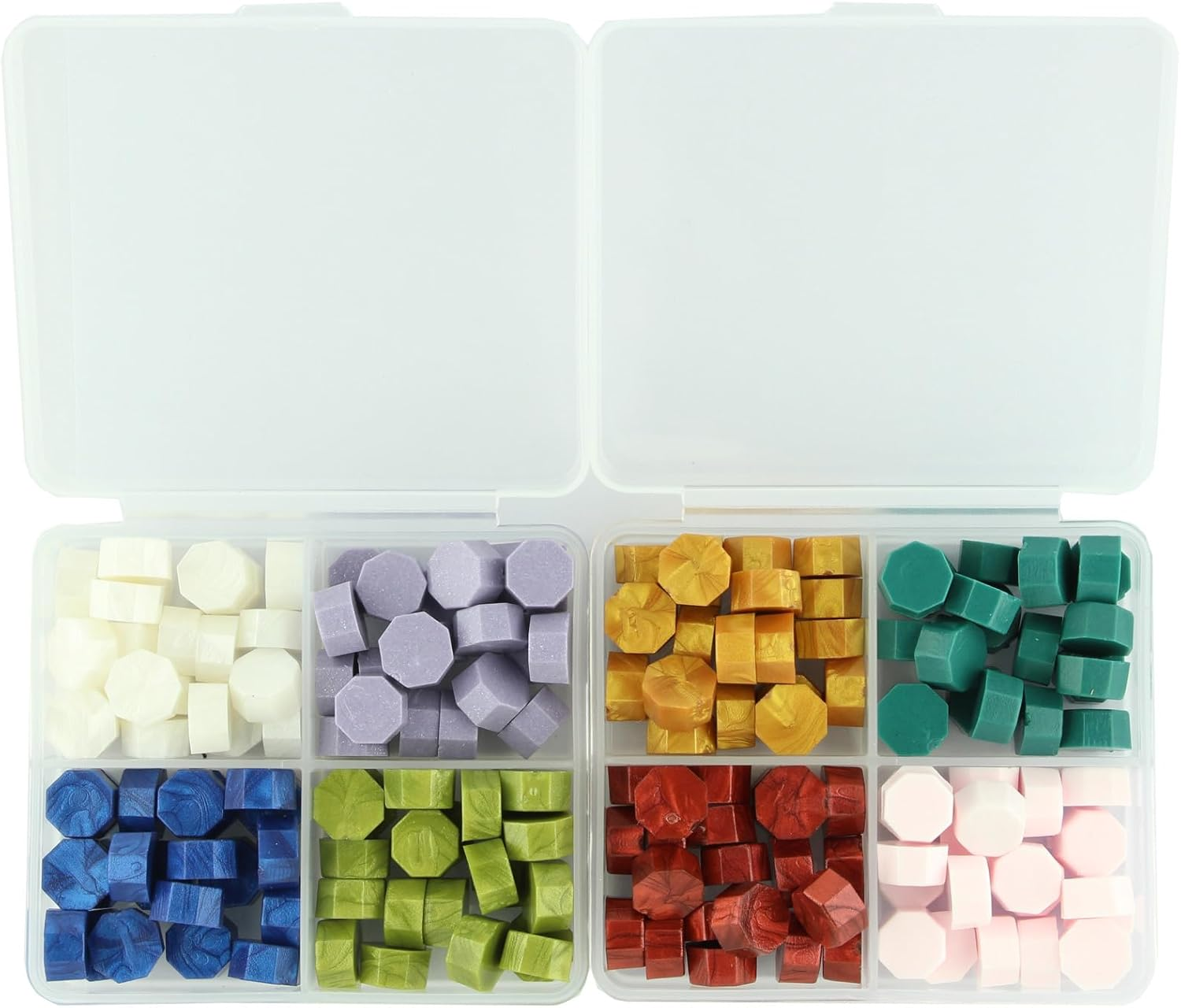Elledia 160 Pcs Metallic Color Wax Sealing Beads Kit Matte Color Wax Seal Pellets for DIY Wedding Invitations Christmas Envelopes Gift Packaging Vintage Postal Sealing image number 2