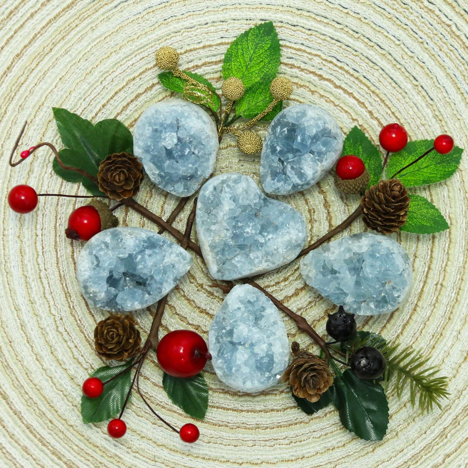 Celestite Crystals, Crystal Clusters, Raw Crystals, Angelite Crystal, Witchcraft Crystals, Blue Calcite Crystal, Blue Crystal, Witchcraft Supplies, Crystals and Healing Stones(100-150G), Crystal image number 1