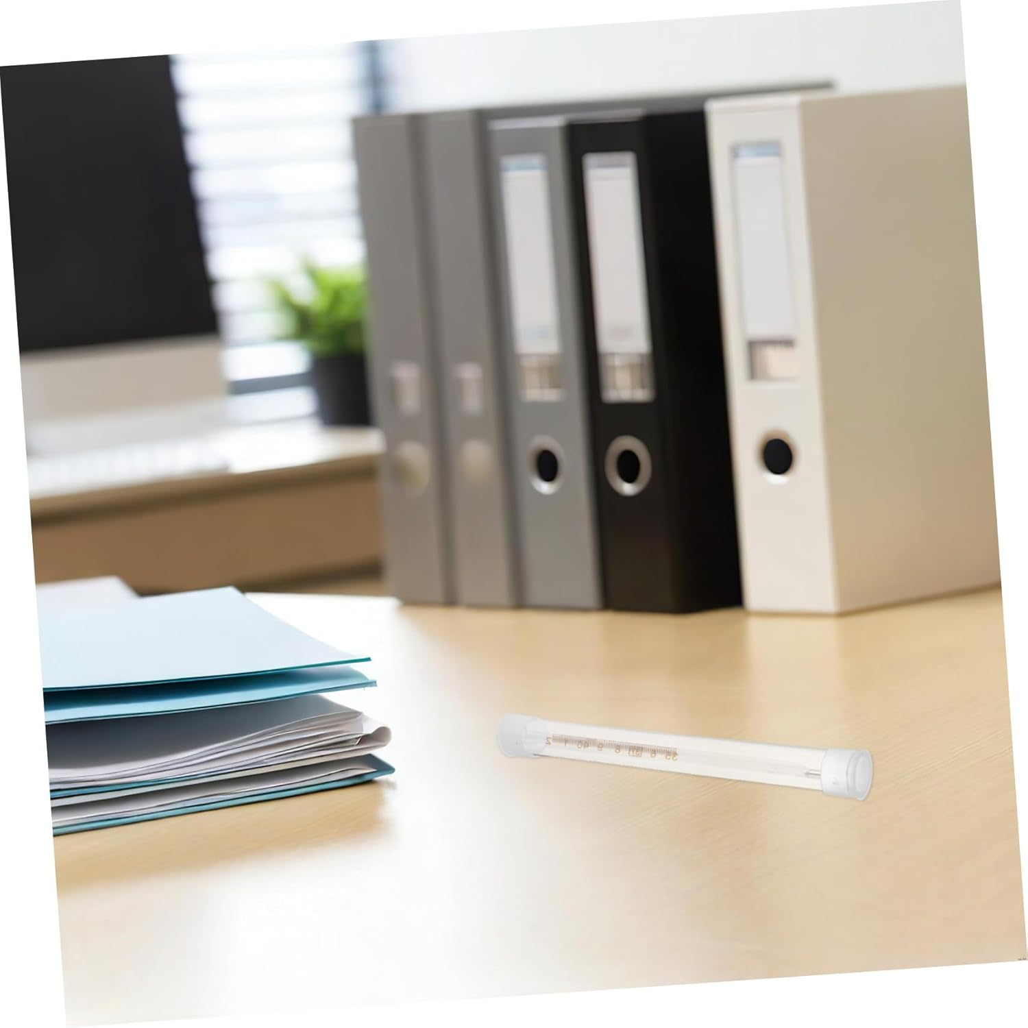 KICHOUSE 10Pcs Thermometer Storage Container Thermometer Carry Tube Protector Case Cover Tube Hard Plastic Case Pp Transparent image number 3