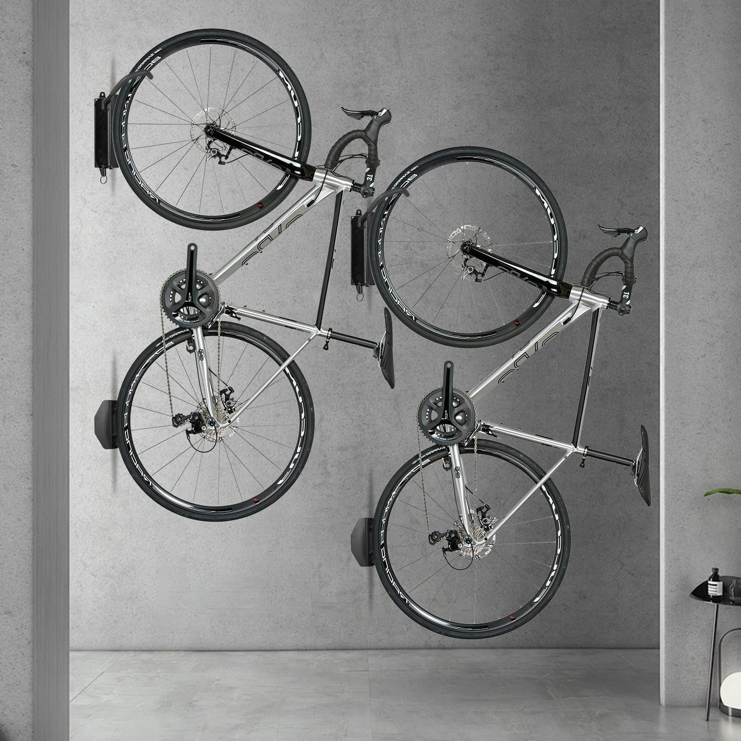 Uandhome Swivel Bike Wall Mount Rack,Bike Wall Hanger for Garage,Wall Mount Bike Rack Bicycle Storage,Bike Rack Vertical Bike Rack Holder Hanger Hook for Indoor Adjustable Angle Swivel Design (2 Pcs) image number 1