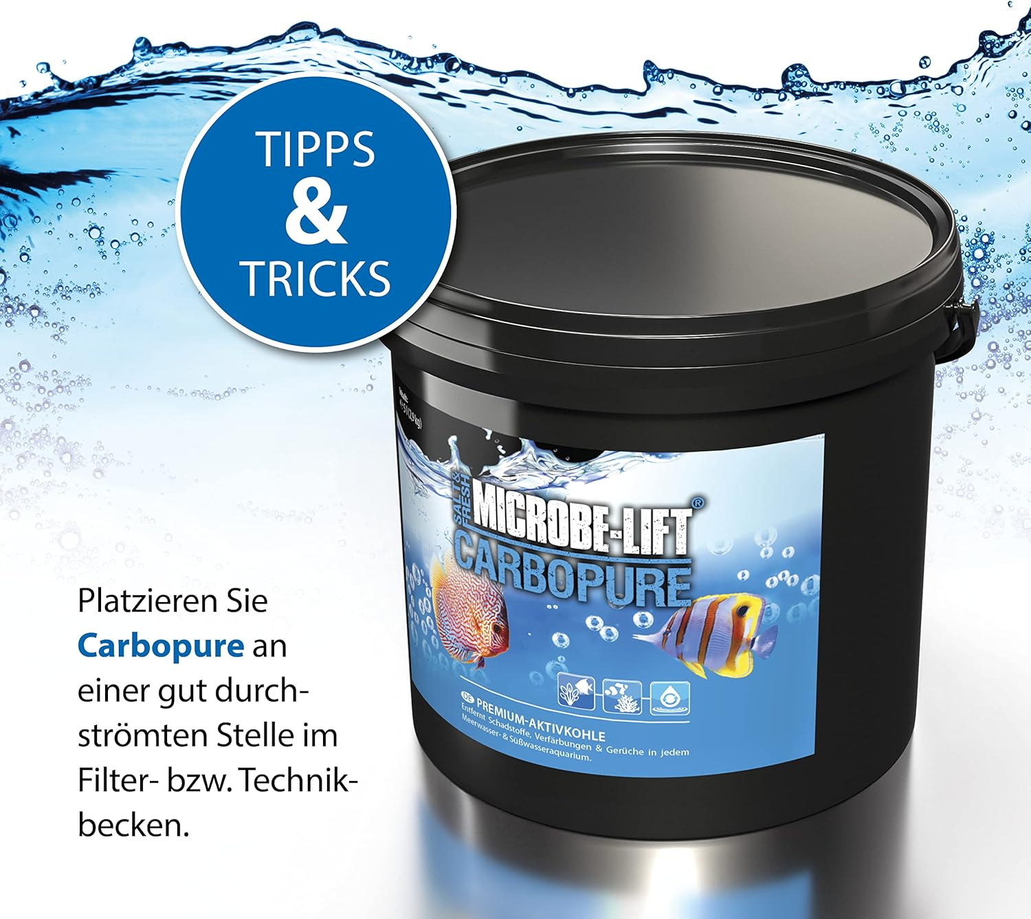 MICROBE-LIFT Carbopure Activated Carbon Filter Medium Helps Yellow Water, Medication, Toxins in Aquarium (2.9Kg) image number 2