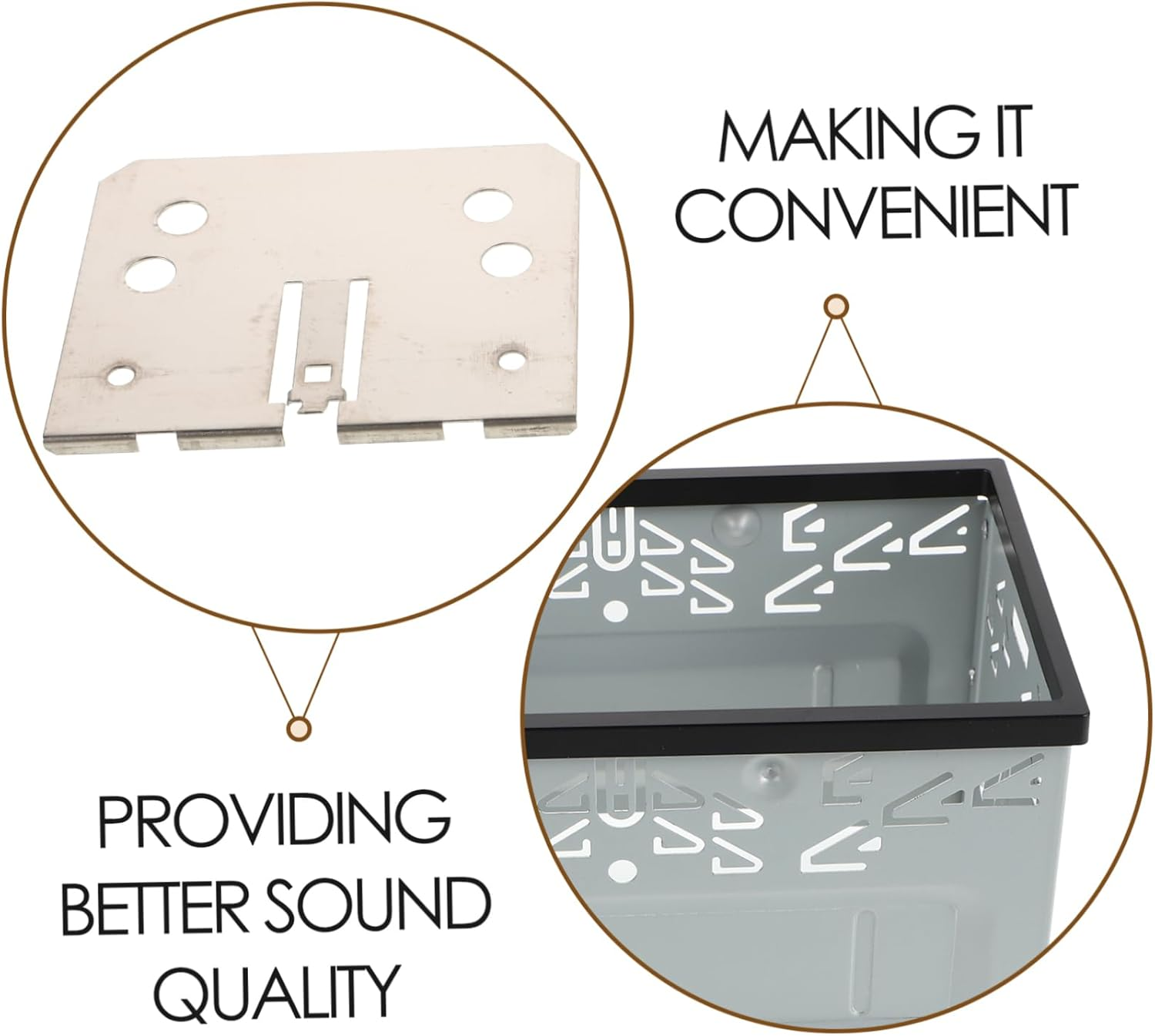 ARTIBETTER Car Stereo Radio Mounting Stereo Mounting Frame Double Din Dash Installation Frame for Secure Audio Cage Enhanced Sound Clarity Easy DIY Setup image number 3