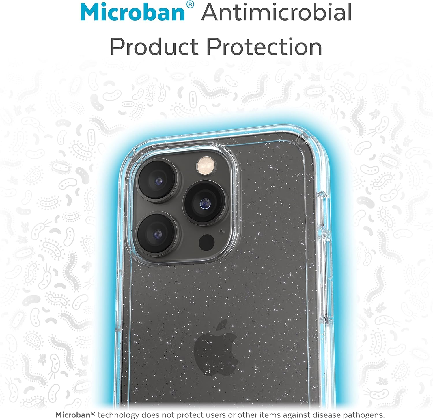 Speck Clear Iphone 14 Pro Max Case - Drop Protection with Scratch Resistant Dual Layer Slim Phone Case for 6.7 Inch Iphones 14 Pro Max - Anti-Yellowing & Anti-Fade Case - Platinum Glitter Gemshell image number 1