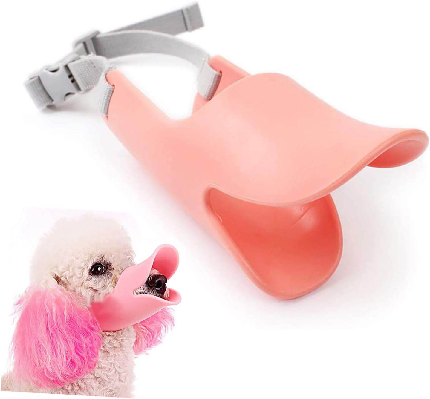 Dog Muzzle anti Bite Duck Mouth Shape Puppy Mouth Covers Anti-Called Muzzle Pet Mouth Set Bite-Proof Silicone Materia image number 2
