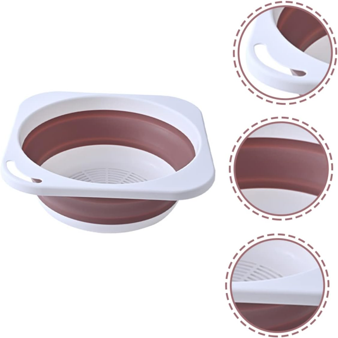 Portable Folding Wash Basin, Medium Pink Kitchen and Baby Bath Basin, Collapsible Face Washing and Vegetable Washing Tub for Travel, Camping, and Bathroom Use image number 1