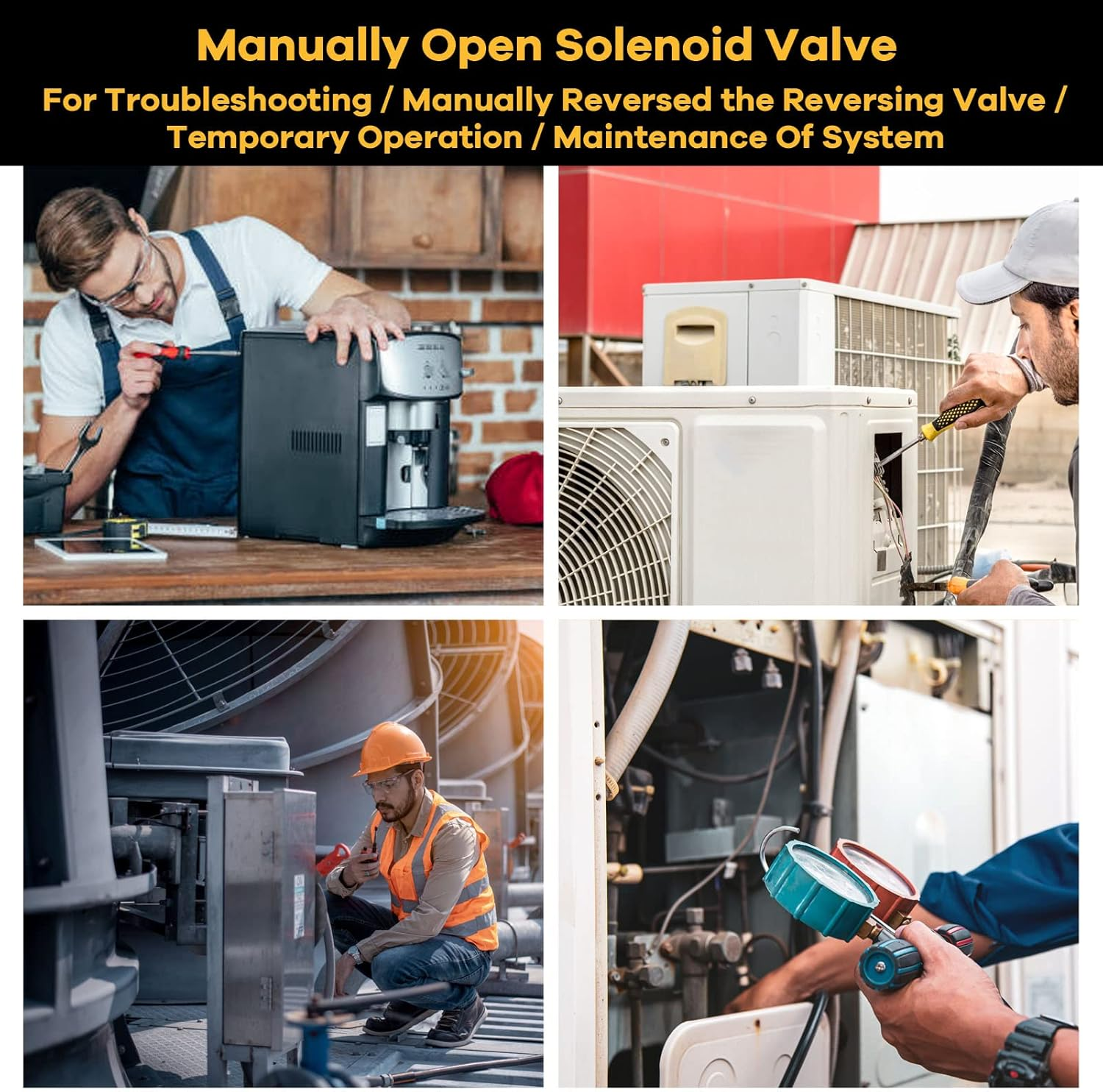 Eunidio Solenoid Valve Magnet Tool #TLMKC, Solenoid Valve Troubleshooting Magnet 18 Mm, Fits All Common Industry Valves Yellow image number 2