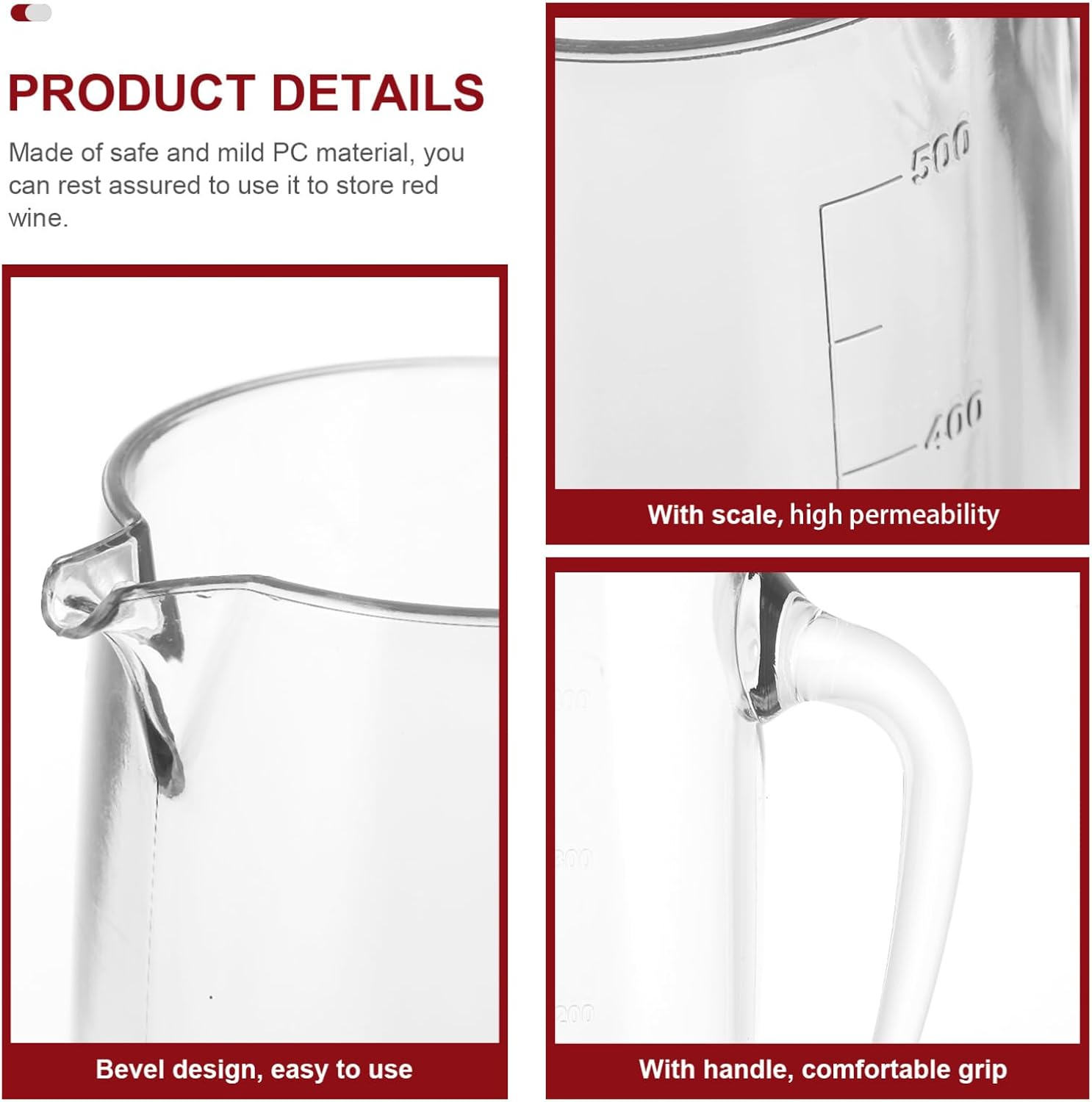 UTHCLO Wine Dispenser Liquor Divider Whiskey Decanter Wine Jug Aerator Decanter image number 2