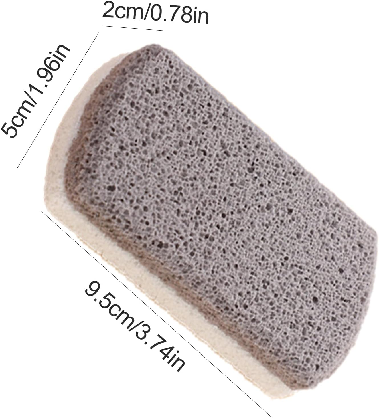 Pumice Stone for Feet,Double-Sided Design Foot Scrubber Pumice | Massaging Foot Stone, Effective Foot Scrubber for Hands, Palm, Dry Dead Skin Pochy - Gray image number 2
