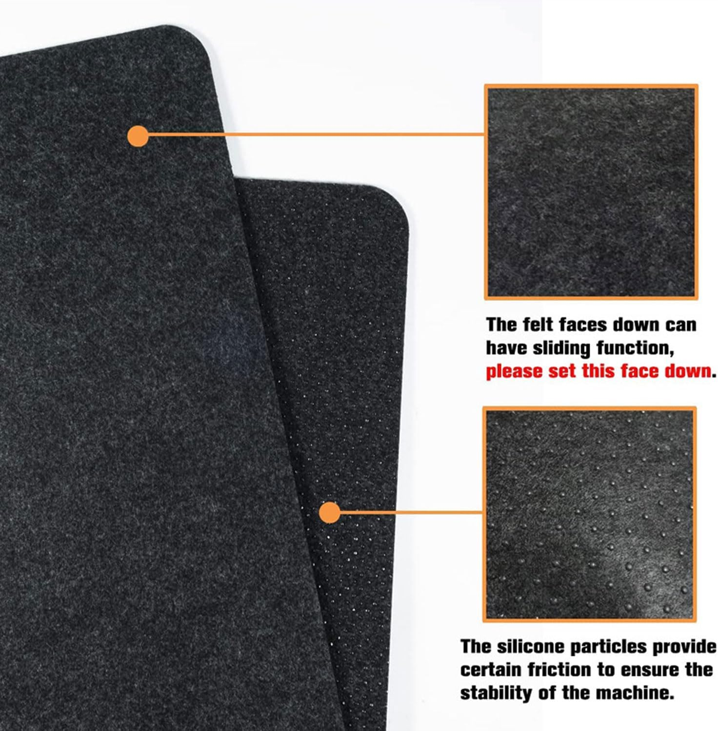 2PCS Heat-Resistant Mat for Air Fryer, Coffee Maker, Kitchen Counter - Non-Slip Countertop Protector and Appliance Moving Mat, 43 * 30Cm (2) image number 2