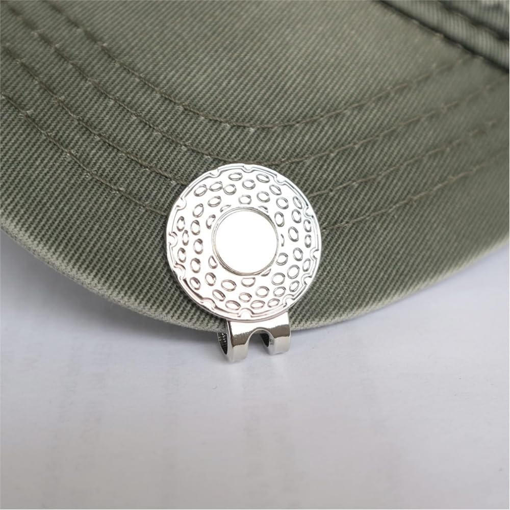 Magnetic Golf Hat Clips, 4 Pcs Ball Marker Holder, Golf Ball Marker Hat Clip, Silver Ball Marker Holders for Golf Gloves, Hat, Men Women Golf Lovers 26Mm image number 1