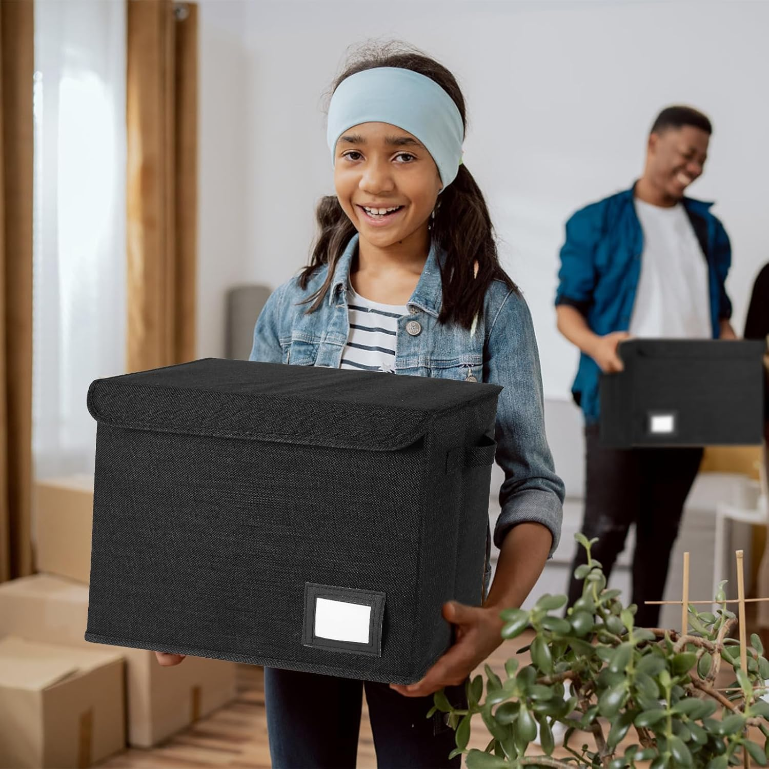 Comic Book Storage Box, Collapsible Comic Book Box, Washable Integrated Comic Book Bin, Foldable Comic Short Box Holds 150-180 Comics, Comic Book Bin Container for Home Office (Black) - Black image number 4