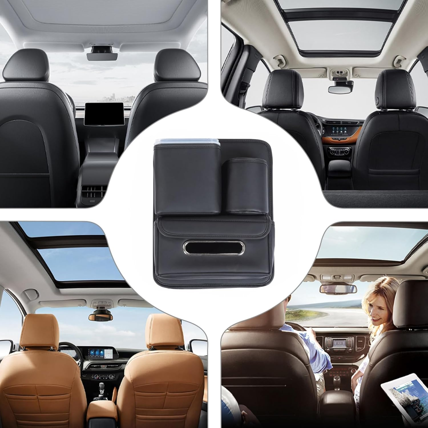 Between the Seat Car Organizer | Document Phone Storage Holder,Multipurpose Seat Organizer for Water Cup Tissue Umbrella Handbag Document Men Women Family Outing Camping Travel Road Trip image number 6