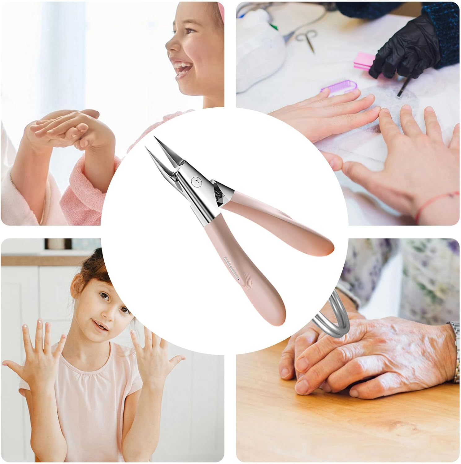 Jlobnyiun Ingrown Toenail Clippers | Trimmer for Thick Toenails, Ergonomic Precision Nail Clippers for Thick Ingrown Nails Elderly Children Men Home Salon Travel Manicure image number 3