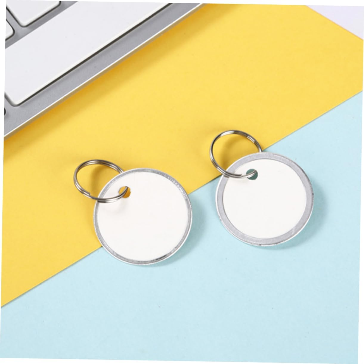 HOODANCOS 150Pcs Compact Key Labels round Playing Cards Luggage Tags Id Tags for Organizing and Travel image number 4