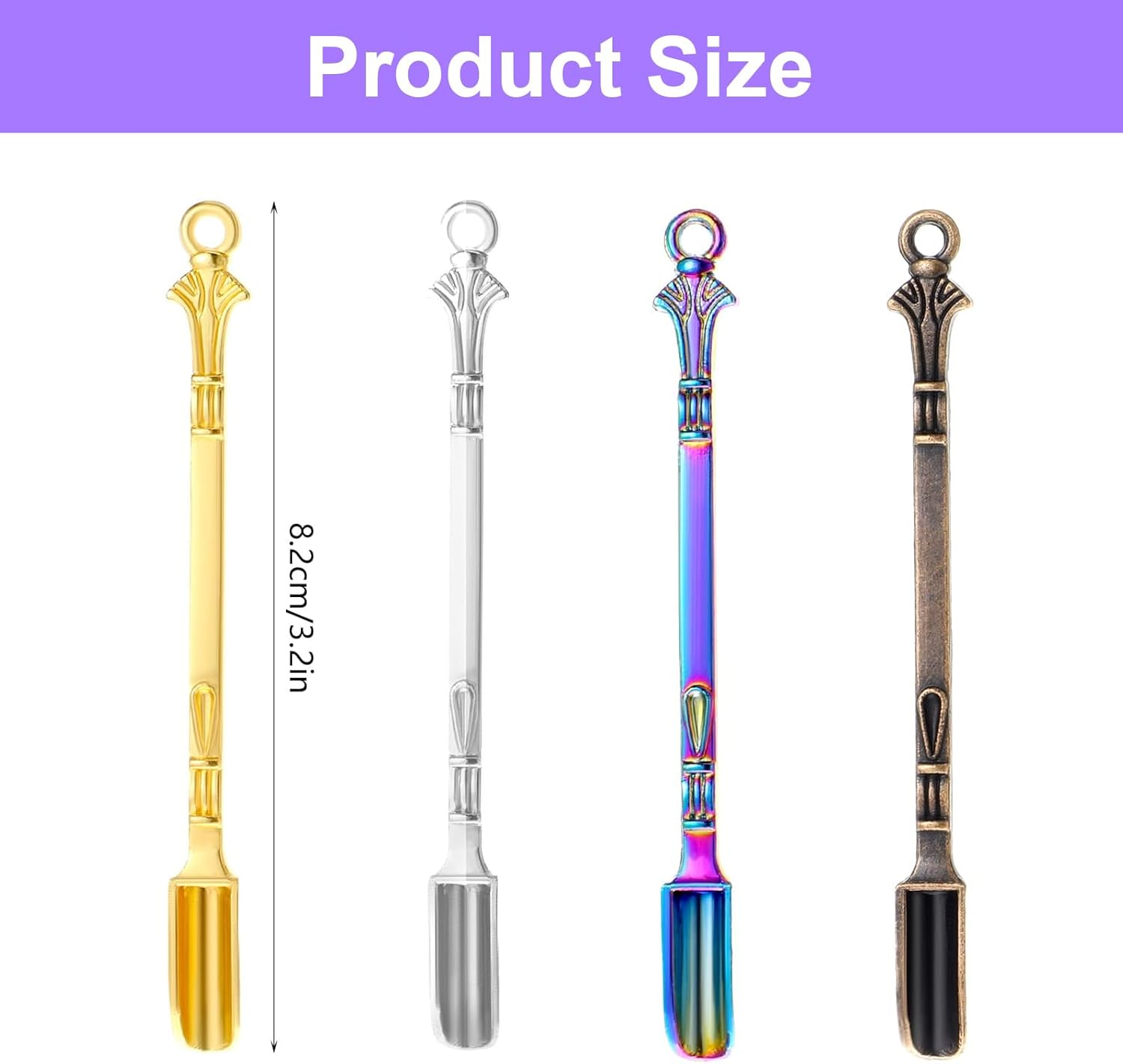 8 PCS Mini Measuring Spoon Set - Small Zinc Alloy Spoons for Cooking, Baking, Coffee, Sugar, Seasonings - Kitchen & Craft Tools image number 3