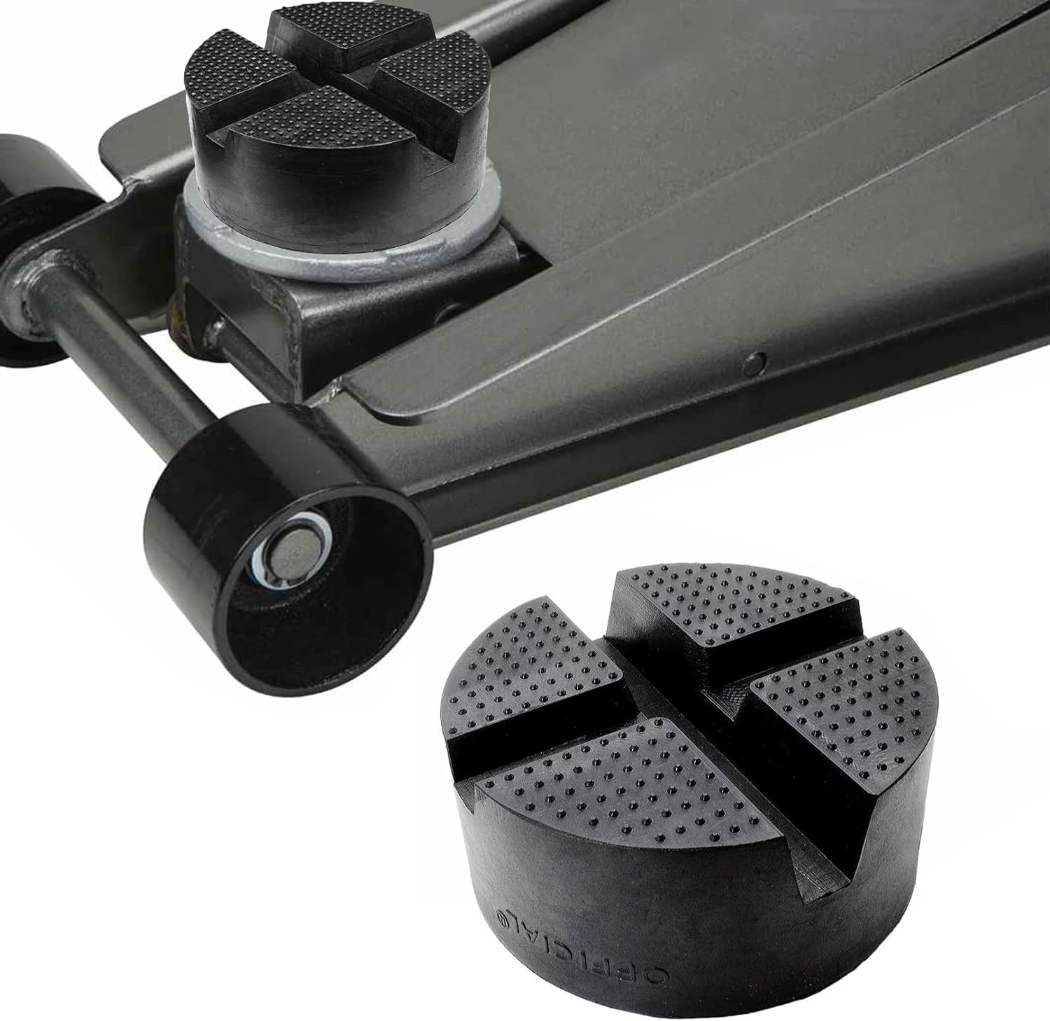 Lyfengdeam DIY Car Universal X-Slot Jack Pad Rubber Frame Rail Adapter Protector Pinch Weld Side Car Lifting anti Slip Design Floor Support 10X4.7Cm Trolley image number 2