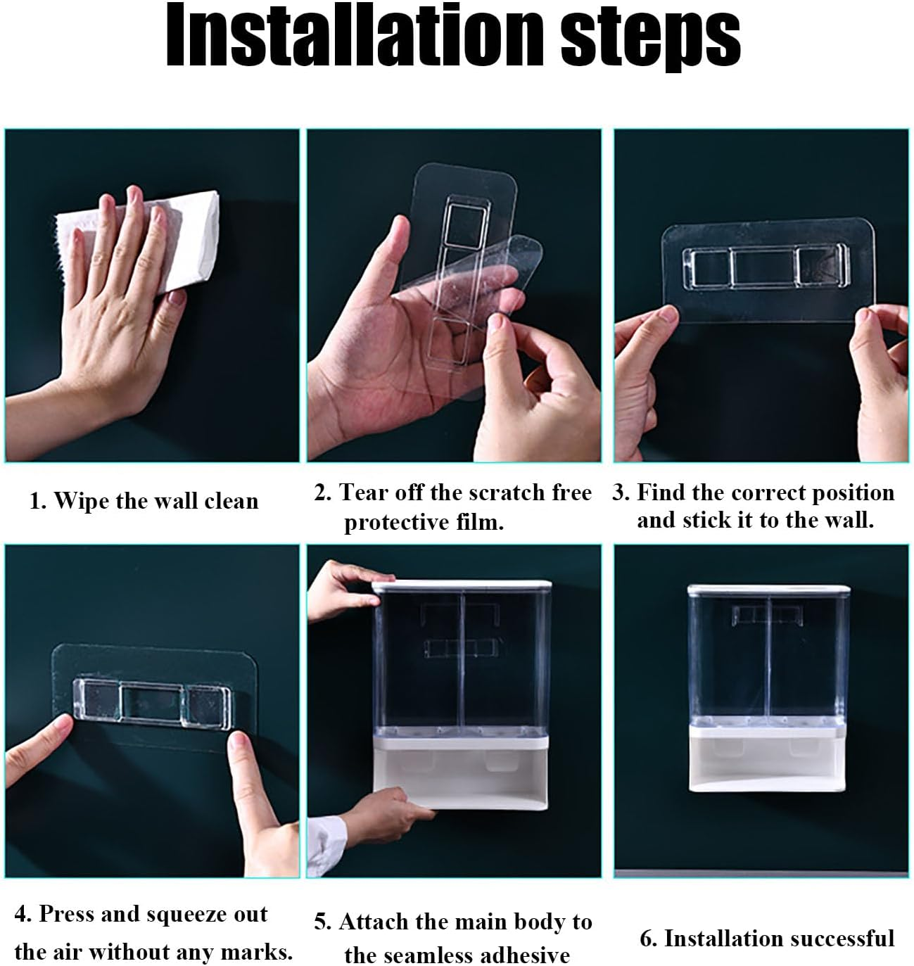 MRDLKNX Laundry Detergent Dispenser, Laundry Containers, Laundry Powder Dispenser, Laundry Scent Boosters Beads Dispenser with Cup (Double)