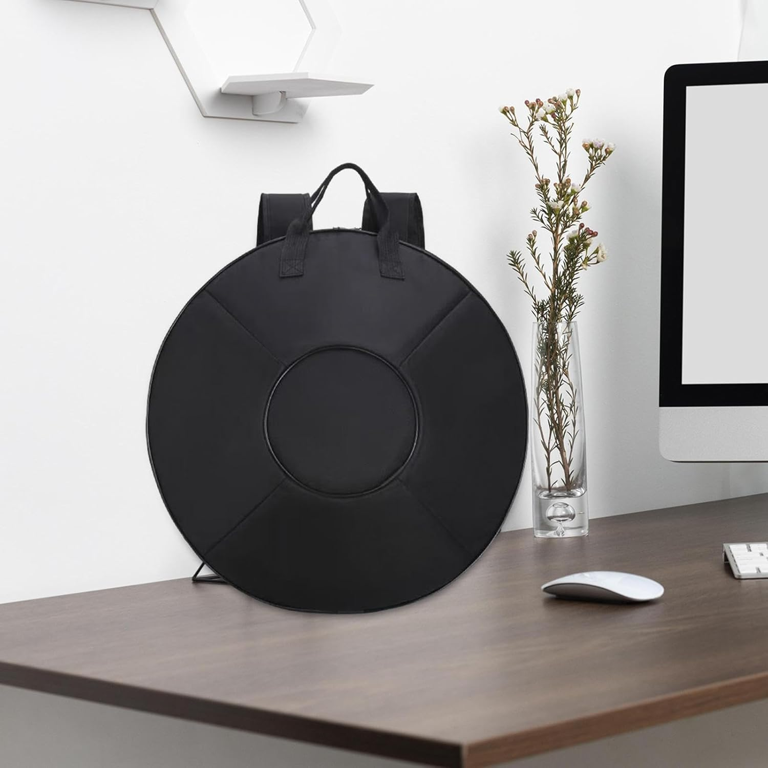 Rockible Handpan Box Hand Drum Bag 56Cm 22Inch Percussion Instruments Double Shoulder Lightweight Shock Absorption Handpan Case Cover image number 5