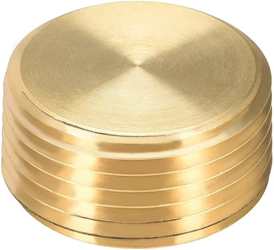 1/2" NPT Plug Brass Pipe Fitting, Counter Sunk Thread Internal Hex Head Style Male Pipe (Pack of 3)