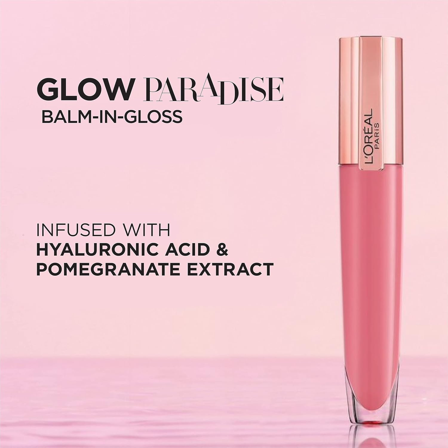 (40 Blissful Blush) - L'Oreal Paris Glow Paradise Hydrating Lip Balm-In-Gloss with Pomegranate Extract and Hyaluronic Acid, Ultra-Gentle, Non-Sticky Formula, Blissful Blush, 7Ml image number 2