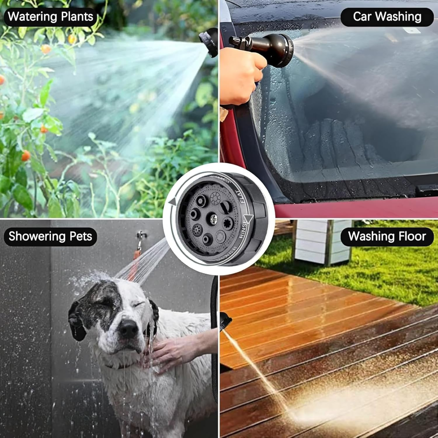 Blissora Stainless Steel Garden Hose, Leakproof Water Hose with Garden Nozzle Sprayer Anti-Rust Flexible for Outdoor, Car Wash, Yard, Lawn, 15M (50Ft) image number 2