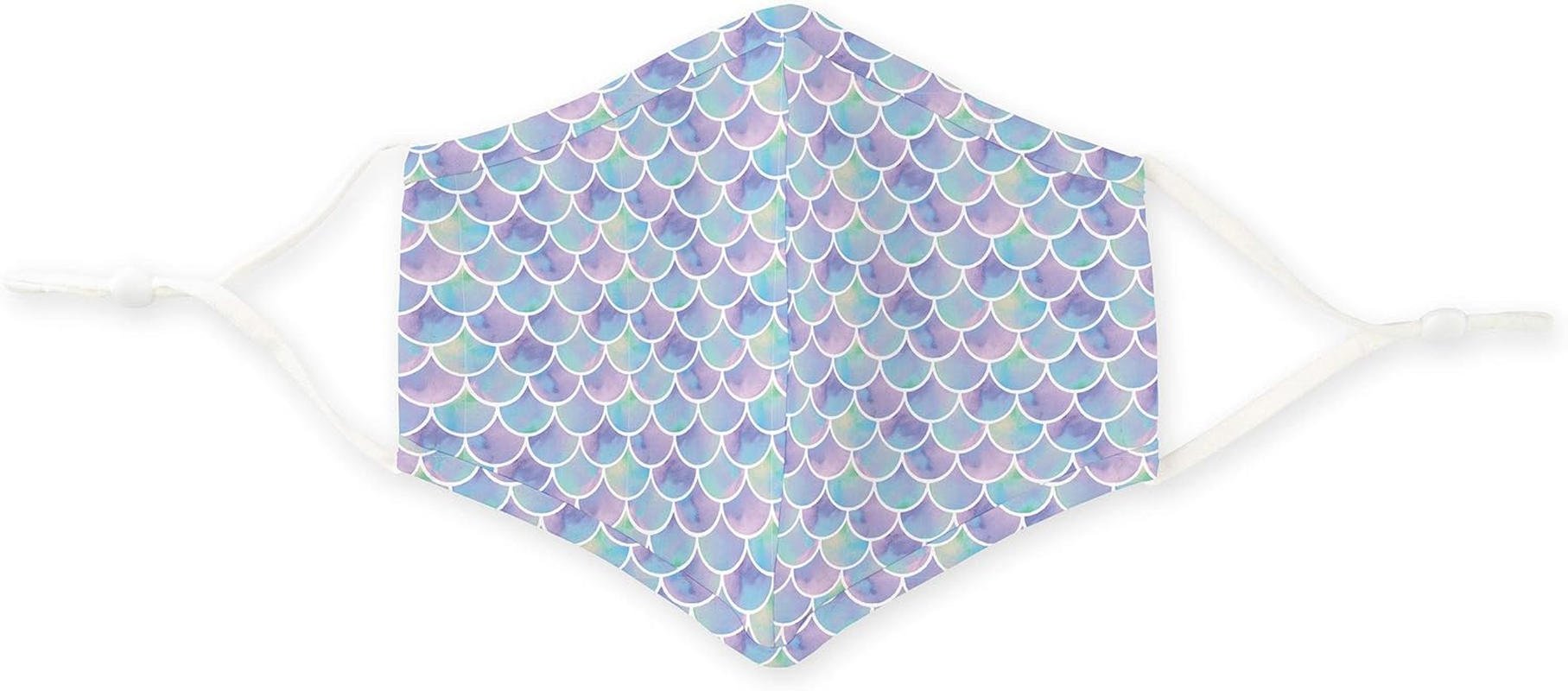 Weddingstar Kid'S Washable Cloth Face Mask Reusable and Adjustable Protective Fabric Face Cover W/Dust Filter Pocket - Mermaid Scales image number 6