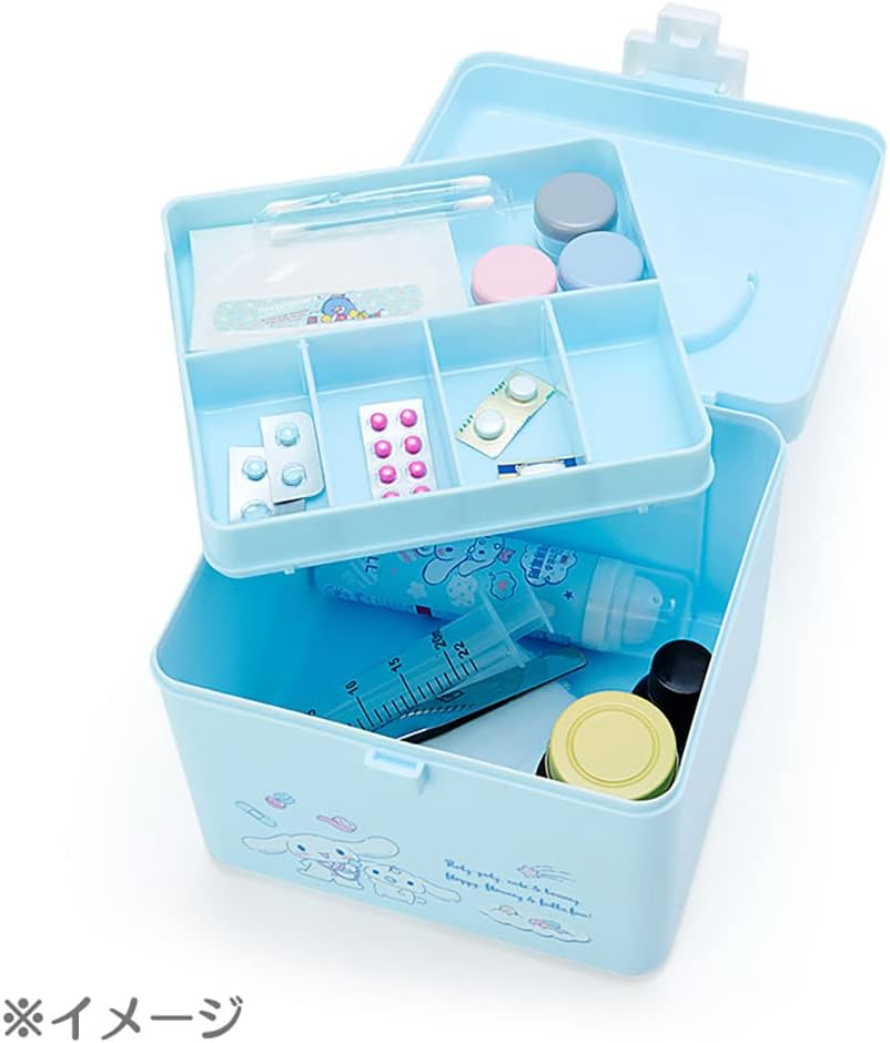 Sanrio 550710 First Aid Kit, Cinnamoroll, Cinnamoroll, Cold Protection, Character, 6.9 X 6.3 X 5.9 Inches (17.5 X 16 X 15 Cm)