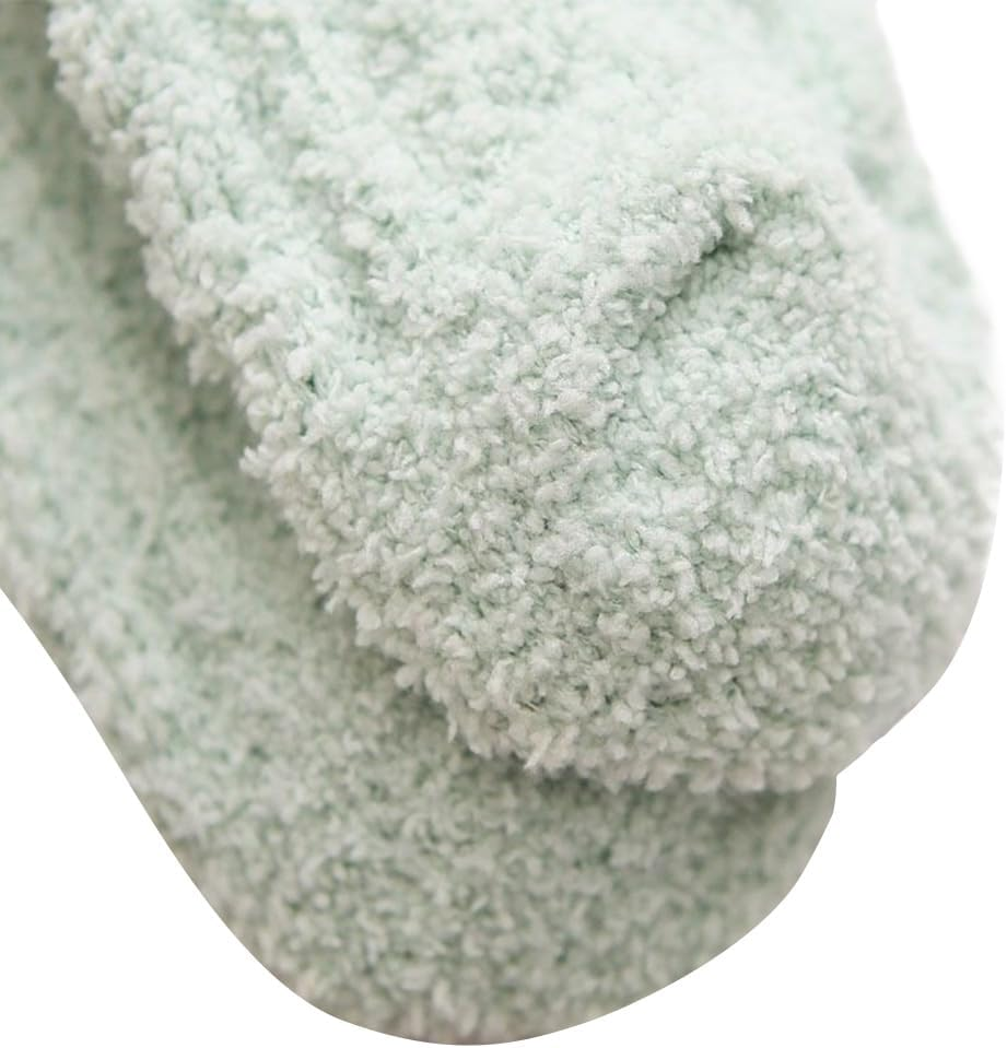 Dress Cici Slipper Socks for Women, Fuzzy Bed Socks, Cozy Warm Fluffy Socks (5 Pairs) - 2 Blue+2 Grey+1 Camel image number 7