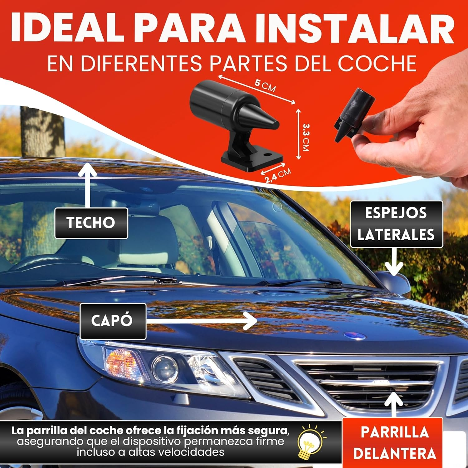 DM Tech Soap Deterrent (Pack of 6) - Car Soap Repellent, Animal Repeller for Car, Universal Fit, Black image number 6