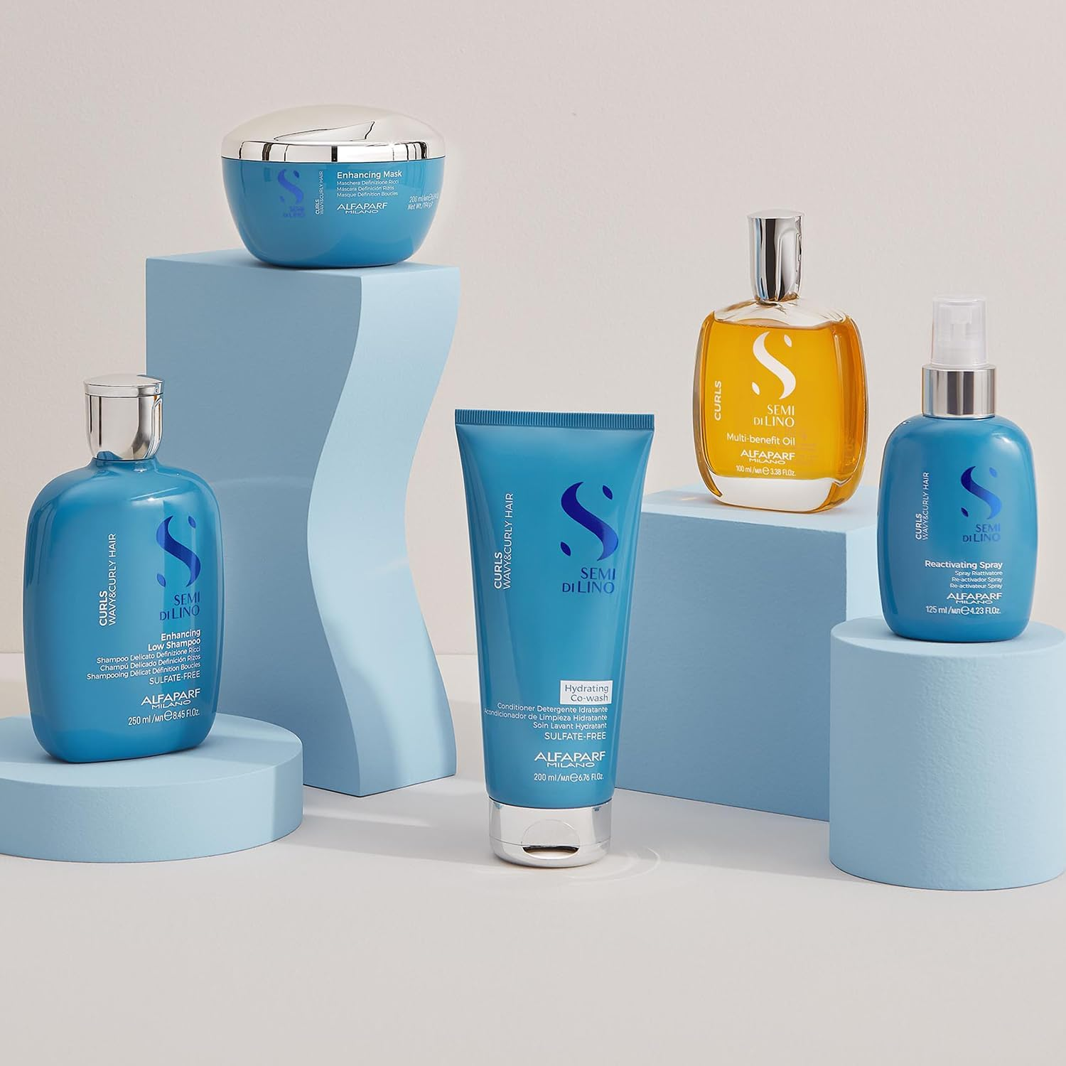 Alfaparf Milano Semi Di Lino Curls Enhancing Mask - for Wavy and Curly Hair - Reduces Frizz, Protects against Humidity, and Nourishes Hair - 16.89 Oz image number 4