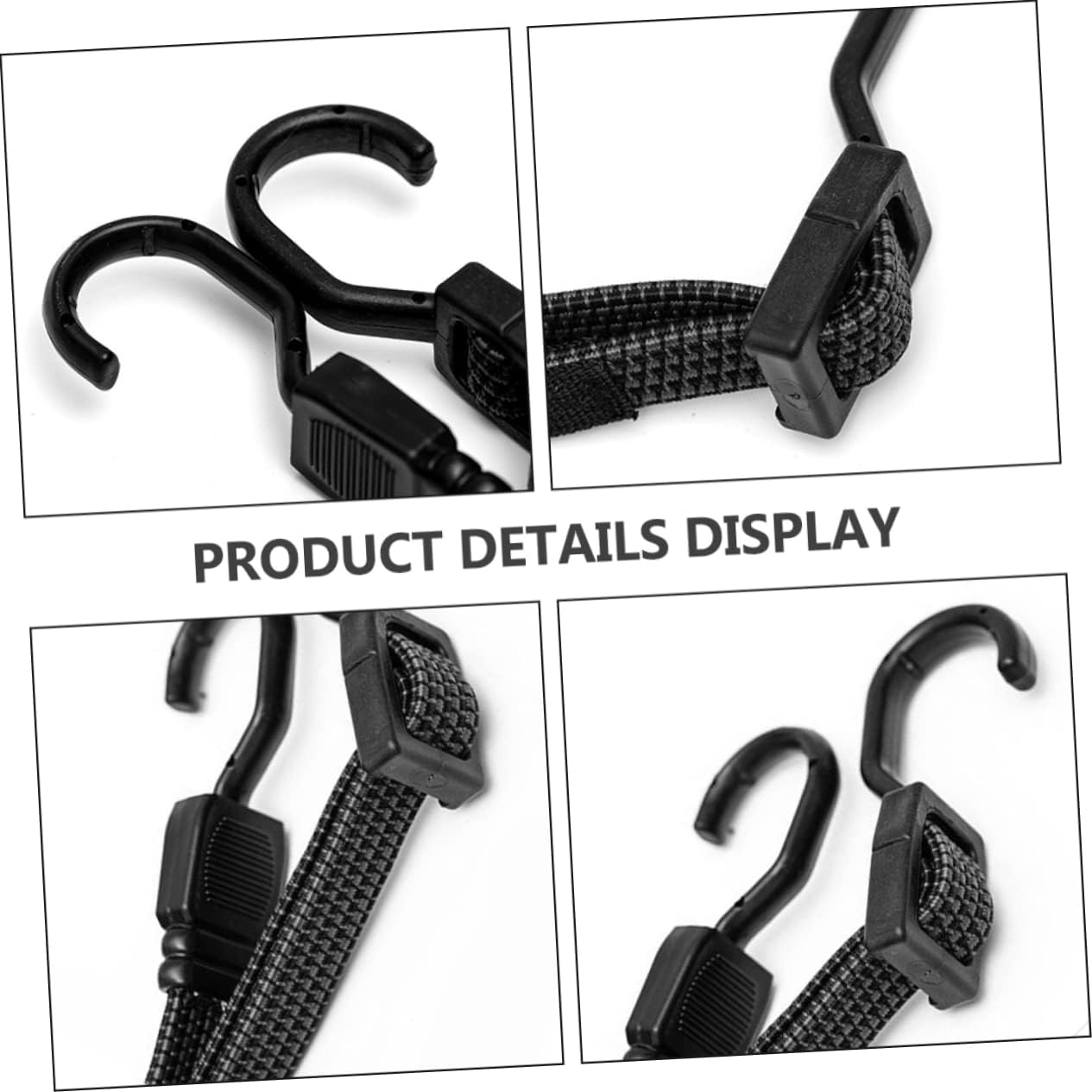 MUCKLILY Bungee Cord and Tensioner Strap 2Pcs Set 1.2M Elastic Cargo Binding Belt for Motorcycle Bicycle Kayak Luggage Securement Travel Gear image number 2