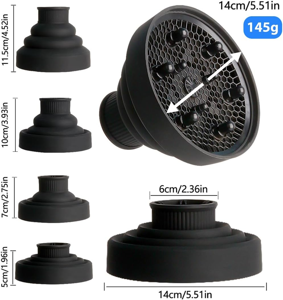 JAWUZ Universal Hair Dryer Diffuser for Curly Hair Diffuser Silicone Attachment Universal Accessory for Curly Hair Dryer image number 4