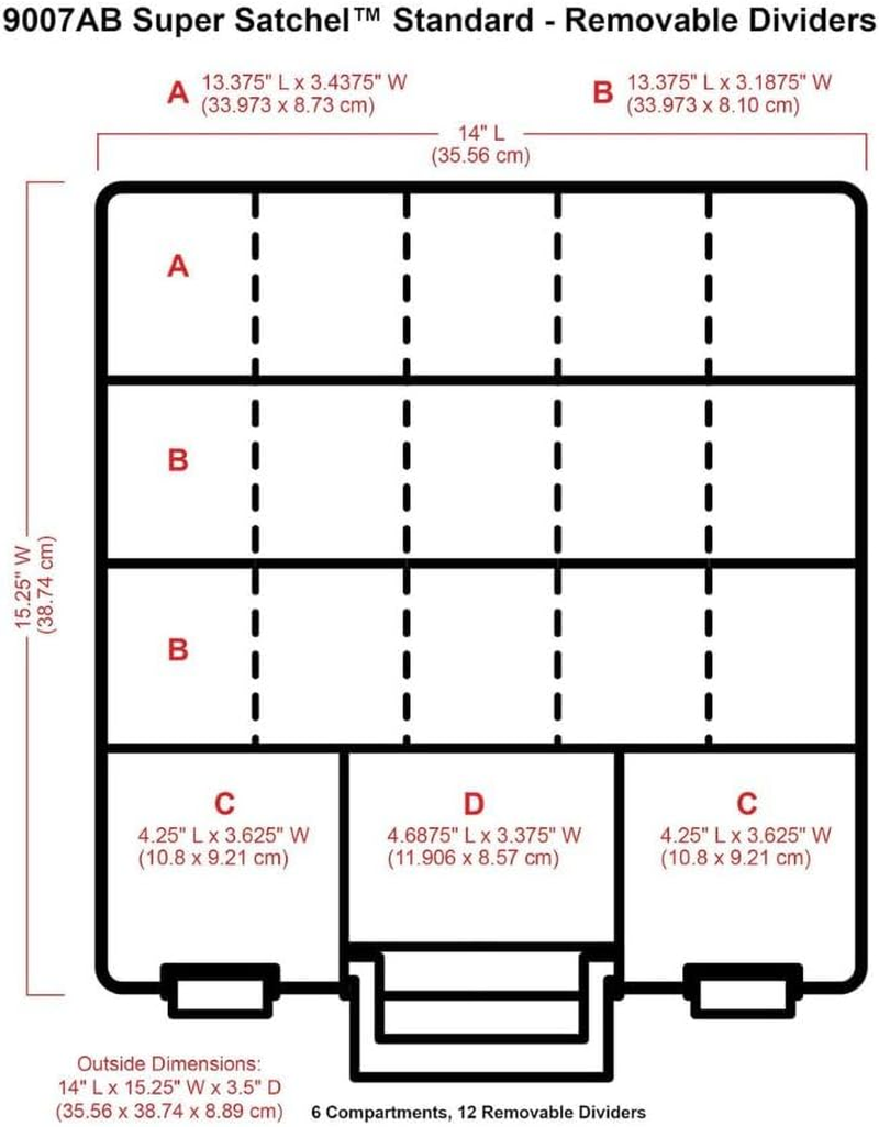 Artbin 9007AB Super Satchel with Removable Dividers, Portable Art & Craft Organizer with Handle, [1] Plastic Storage Case, Clear image number 5