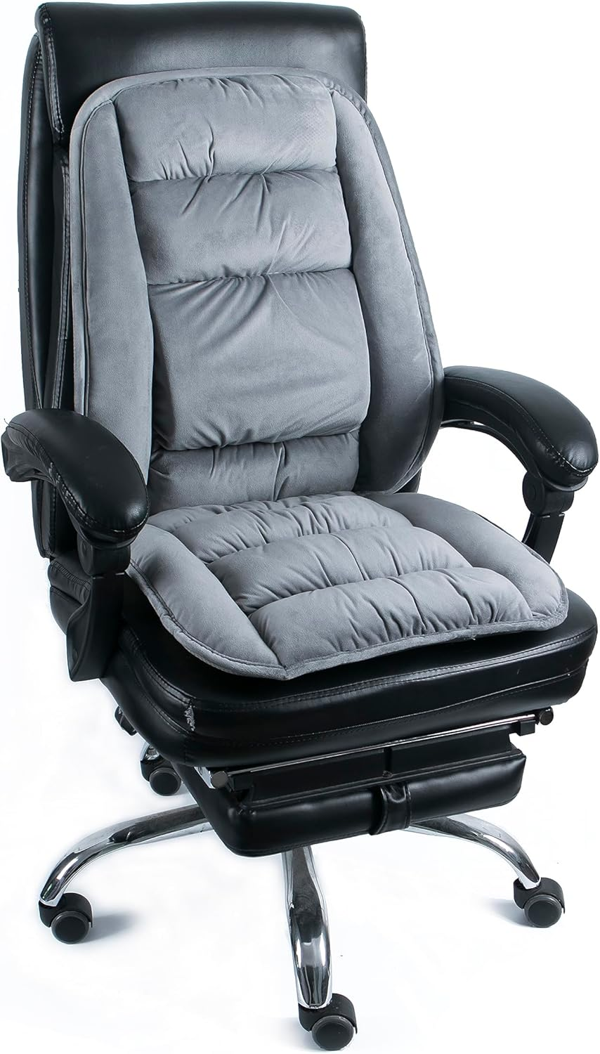 Large Size Orthopedic Chair Lumbar Support Cushion Non-Slip Bottom Coccyx Pads Warm Adjustable Curvature Low Back Pain Relief Lumbar Relax Pillow for Office,Recliners,Sofa and Car image number 3