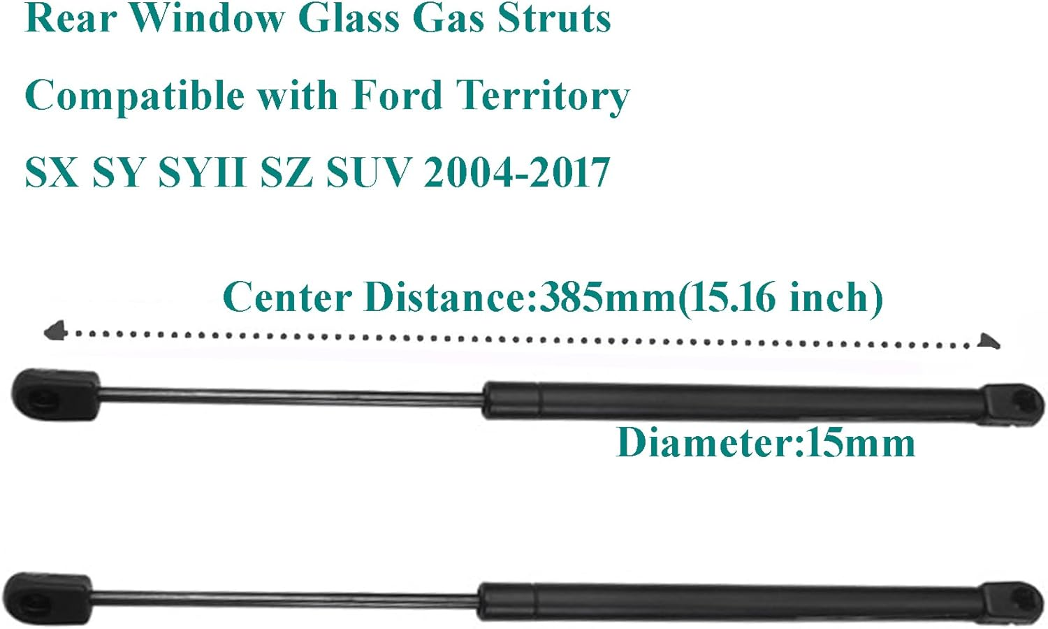 6Pcs Gas Struts for Ford Territory SX SY SZ 2004-2017 Bonnet Hood+Tailgate Boot+Rear Hatch Door Window Glass Lift image number 2