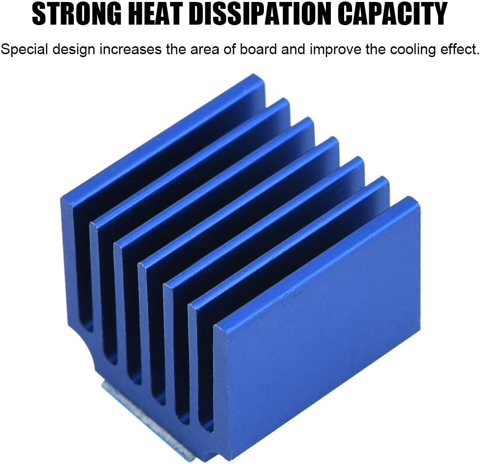 10Pcs Aluminum Stepper Motor Driver Heatsink Cooling Fin with Back Glue Suitable: for 3D Printer TMC2100 / Stepper Motor Driver image number 4