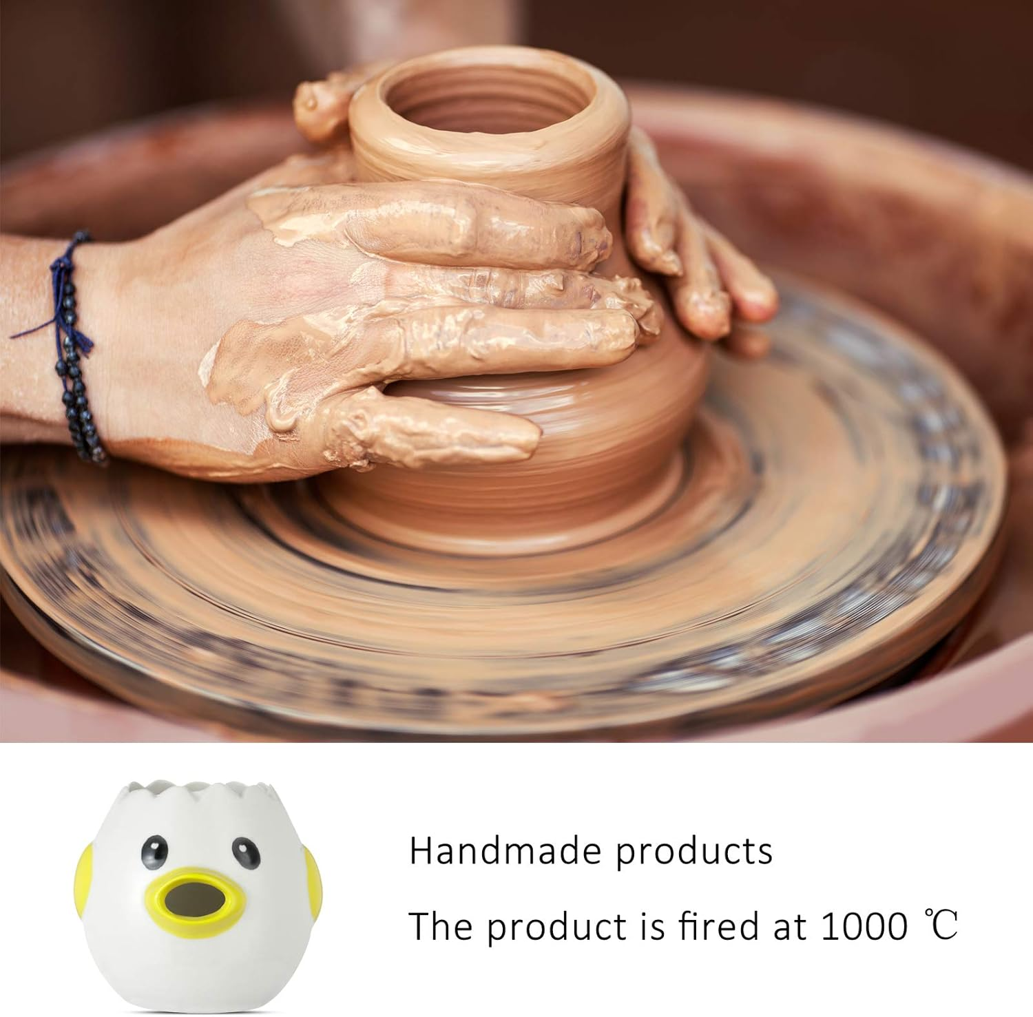 Cartoon Egg Separator Mini Egg White and Yolk Separator Practical and Simple Ceramic Egg Separator Suitable for Kitchen Baking Small Tools image number 5