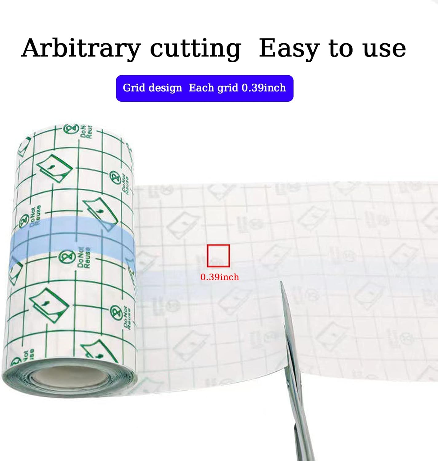 5 Cm X 10 M Waterproof Transparent Bandage,Betterjonny Rolls Transparent Dressing Tape Stretch Adhesive Dressing Tapes Tape for Swimming and Shower image number 3